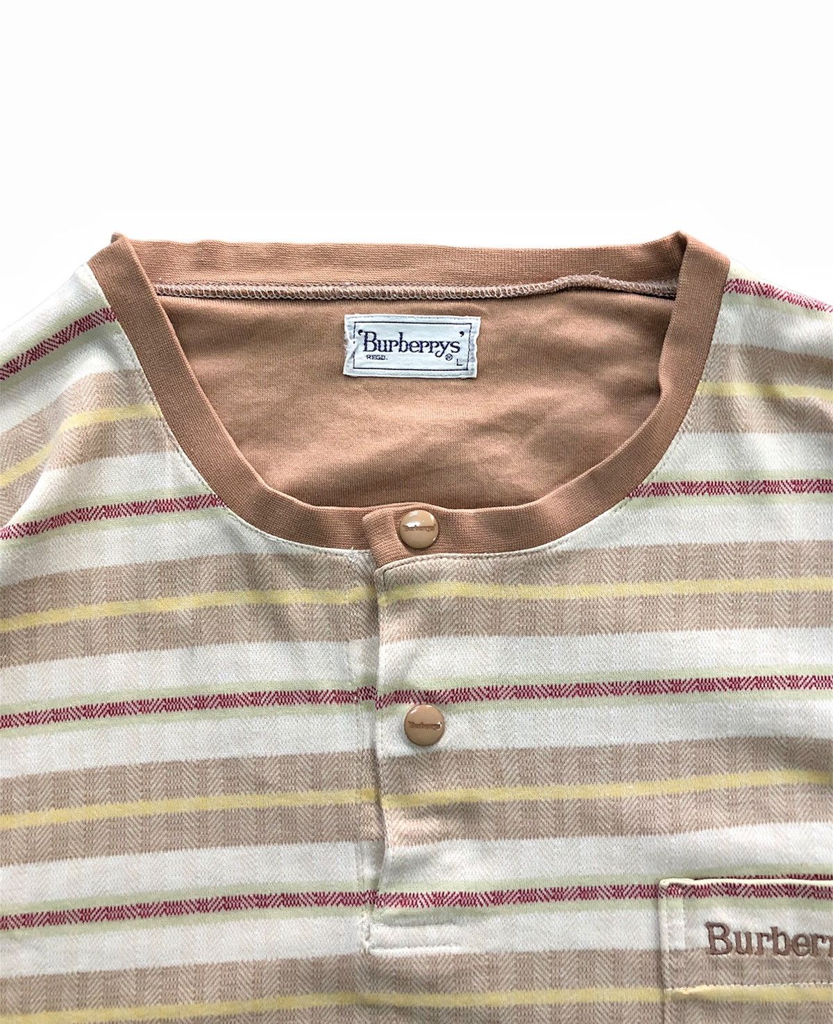 Burberry 1990’s Burberrys light cotton jumper snap button Size US L / EU 52-54 / 3 - 7 Thumbnail
