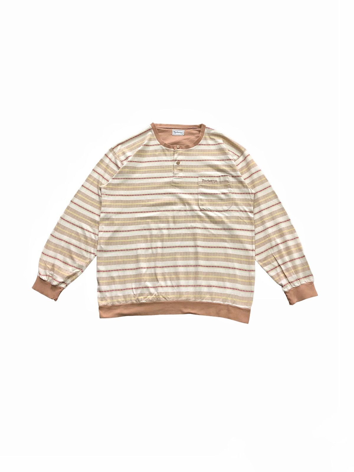 Burberry 1990’s Burberrys light cotton jumper snap button Size US L / EU 52-54 / 3 - 1 Thumbnail