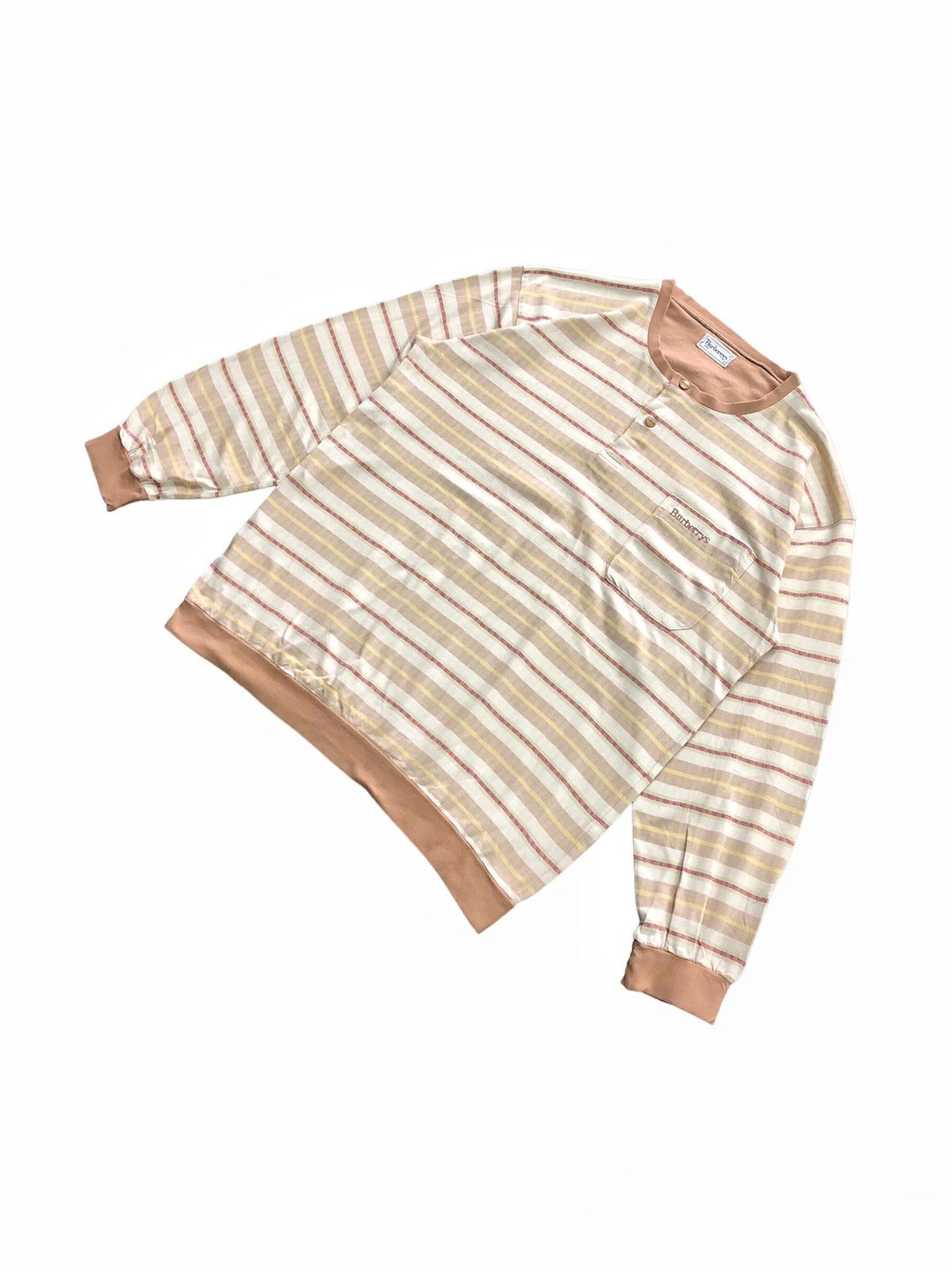 Burberry 1990’s Burberrys light cotton jumper snap button Size US L / EU 52-54 / 3 - 4 Thumbnail