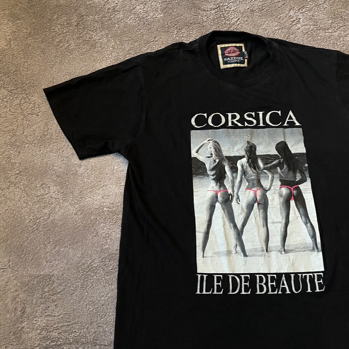 Vintage Vintage Y2K Corsica Graphic Tee Black Faded Grail Goth M Size US M / EU 48-50 / 2 - 4 Thumbnail