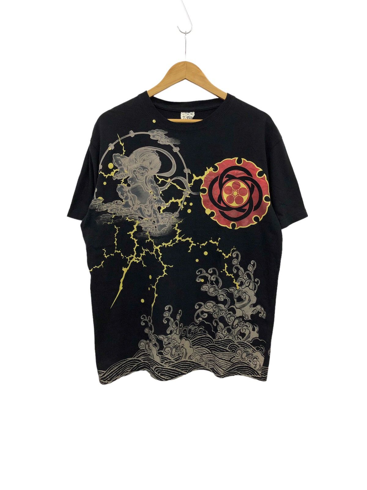 Karakuri Tamashii Vtg 00's Cure All Japanese Classic script art tee Size US L / EU 52-54 / 3 - 5 Thumbnail