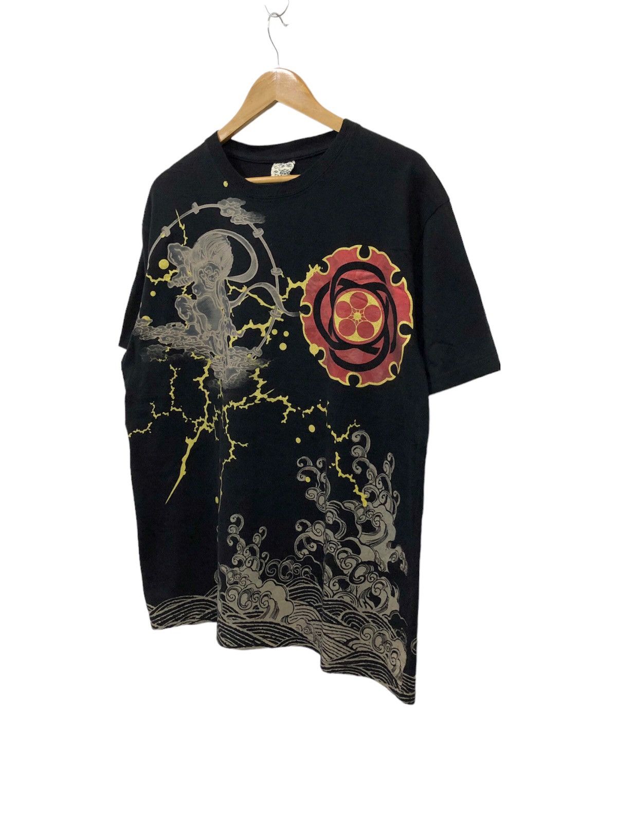Karakuri Tamashii Vtg 00's Cure All Japanese Classic script art tee Size US L / EU 52-54 / 3 - 7 Thumbnail