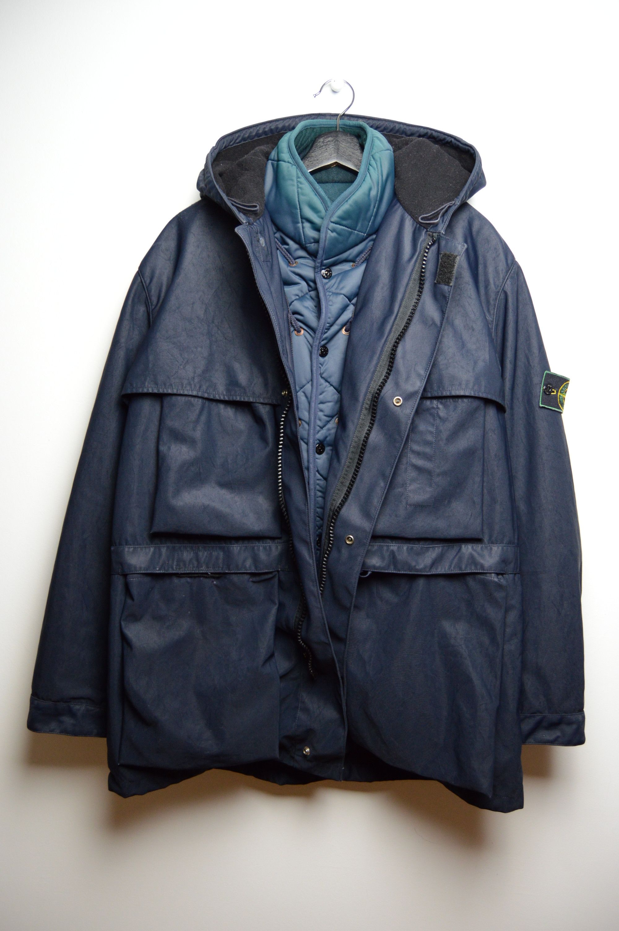 Stone Island stone island parka shimmer nylon with liner archive 3in1 Size US L / EU 52-54 / 3 - 3 Thumbnail