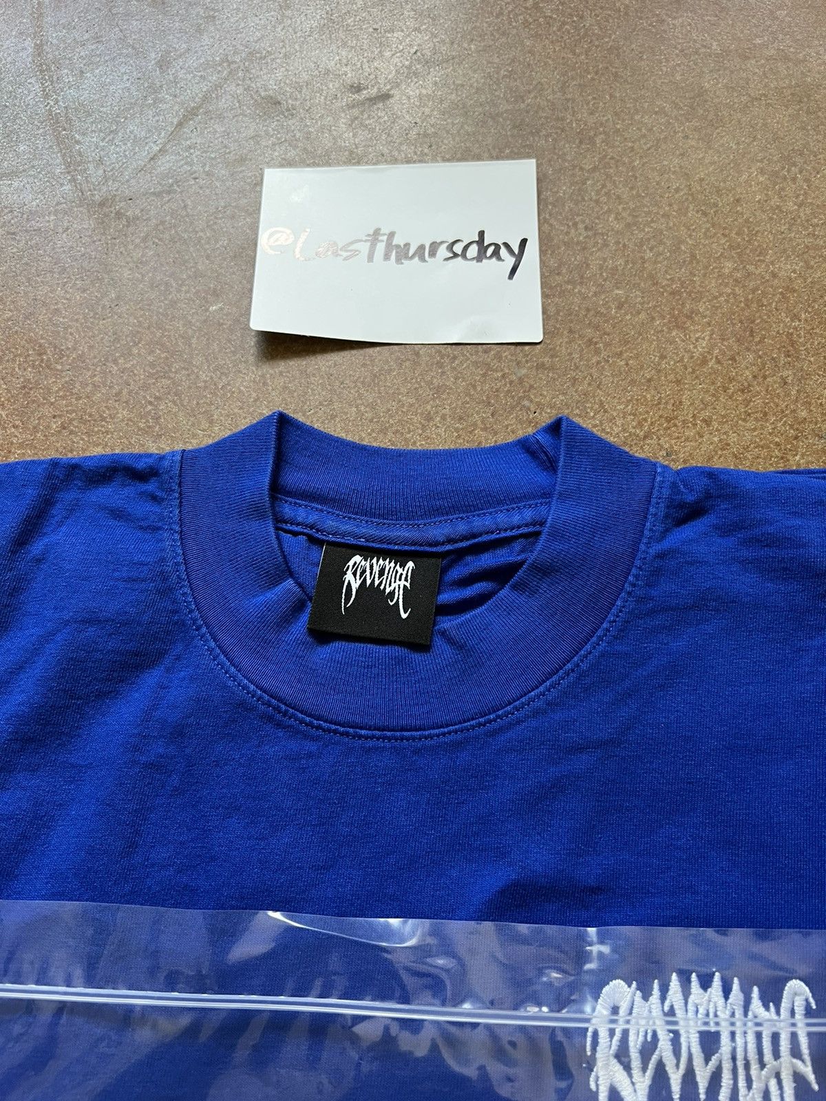 Revenge Revenge Basic Embroidered Logo Tee Blue Cobalt Small Size US S / EU 44-46 / 1 - 8 Thumbnail