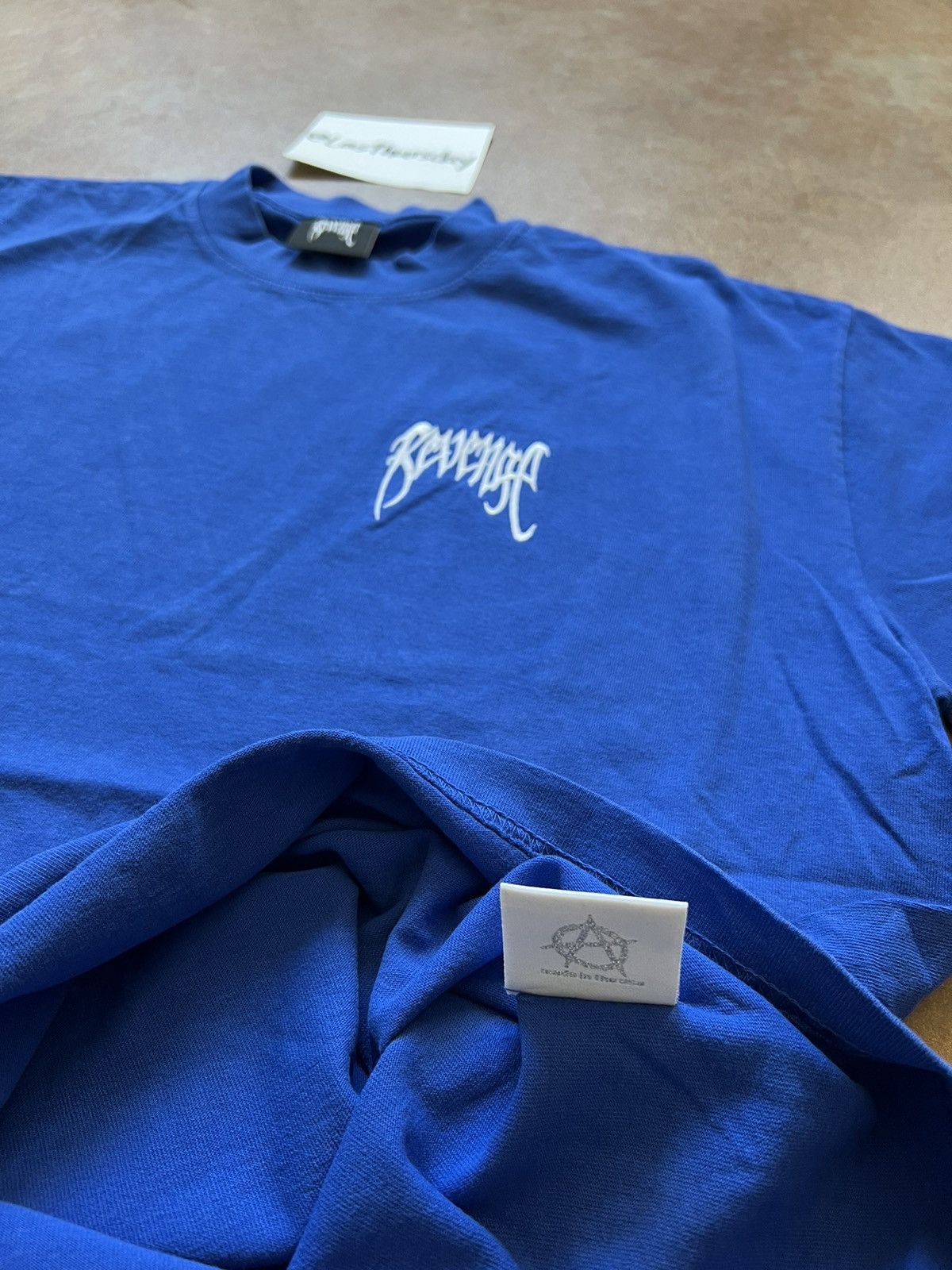 Revenge Revenge Basic Embroidered Logo Tee Blue Cobalt Small Size US S / EU 44-46 / 1 - 7 Thumbnail