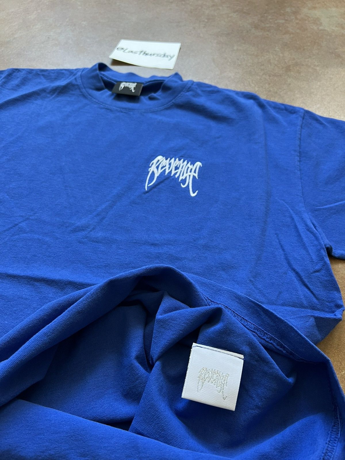 Revenge Revenge Basic Embroidered Logo Tee Blue Cobalt Small Size US S / EU 44-46 / 1 - 6 Thumbnail