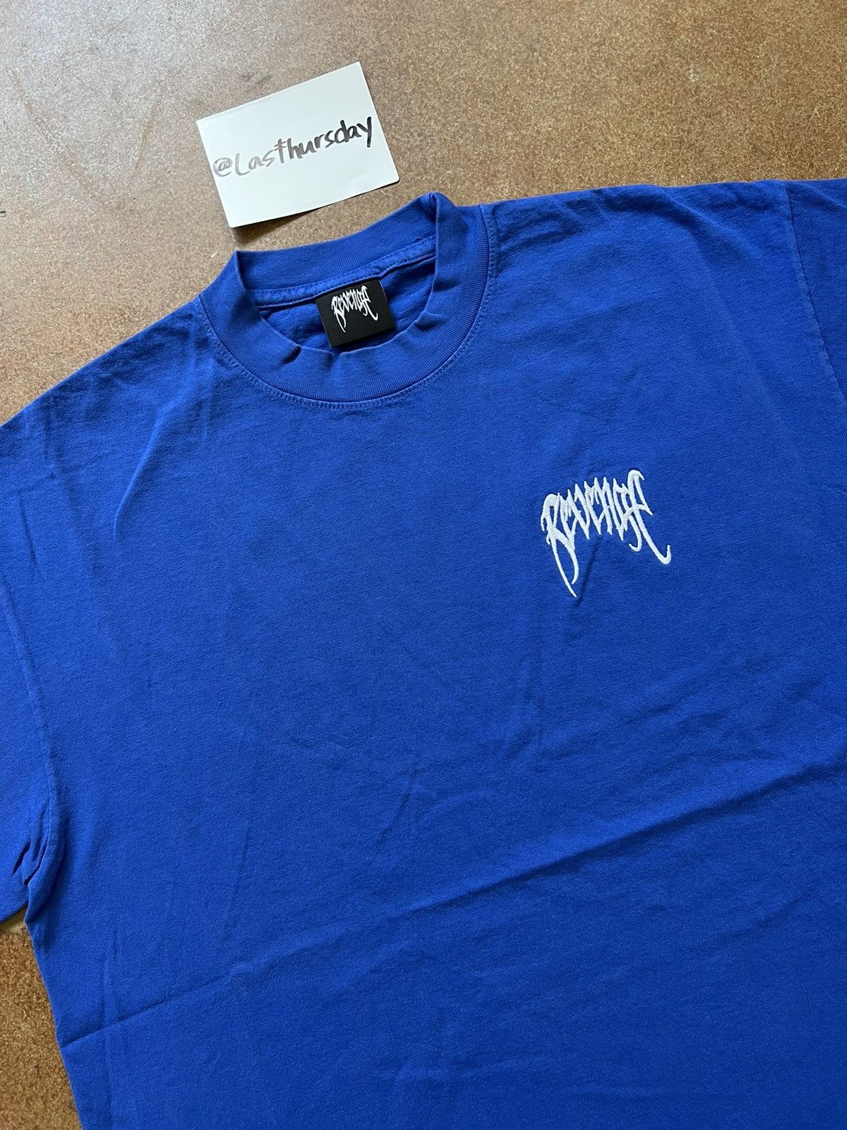 Revenge Revenge Basic Embroidered Logo Tee Blue Cobalt Small Size US S / EU 44-46 / 1 - 1 Thumbnail