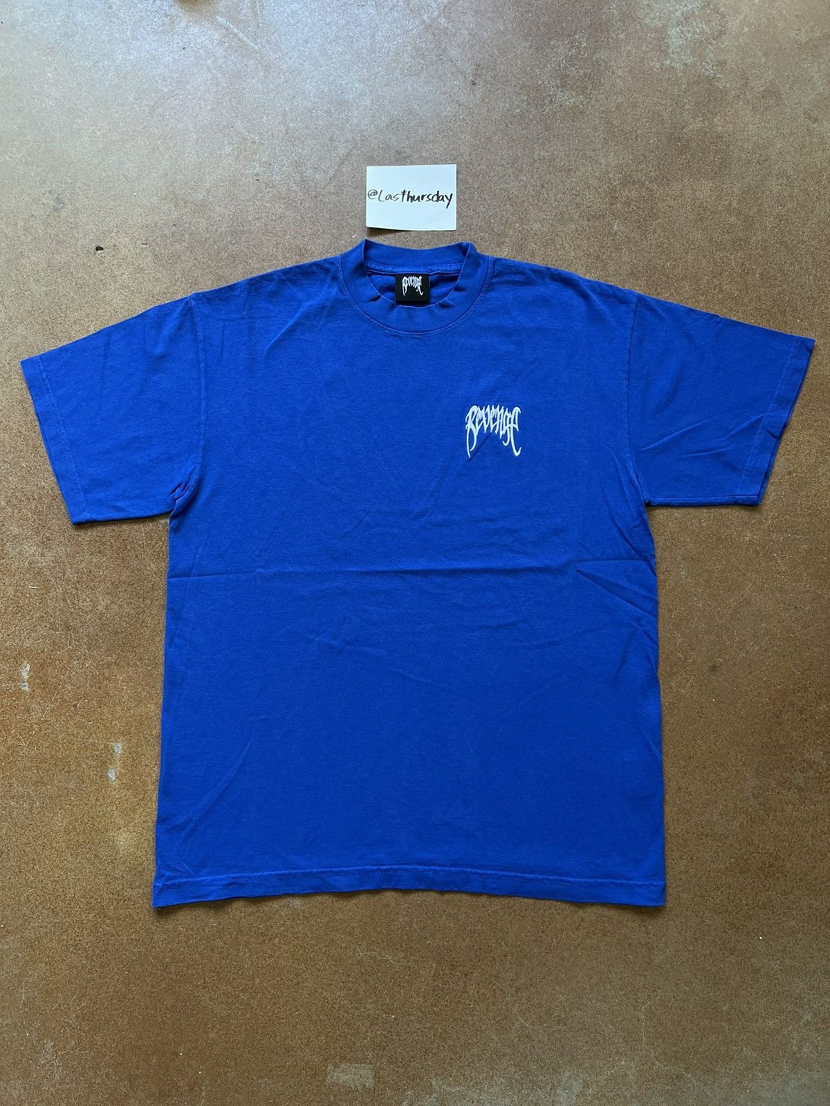 Revenge Revenge Basic Embroidered Logo Tee Blue Cobalt Small Size US S / EU 44-46 / 1 - 3 Thumbnail