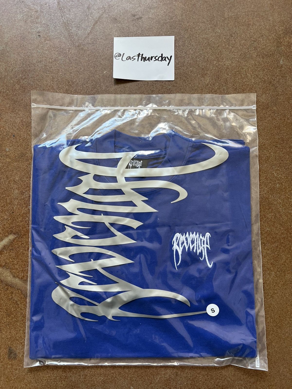 Revenge Revenge Basic Embroidered Logo Tee Blue Cobalt Small Size US S / EU 44-46 / 1 - 2 Thumbnail