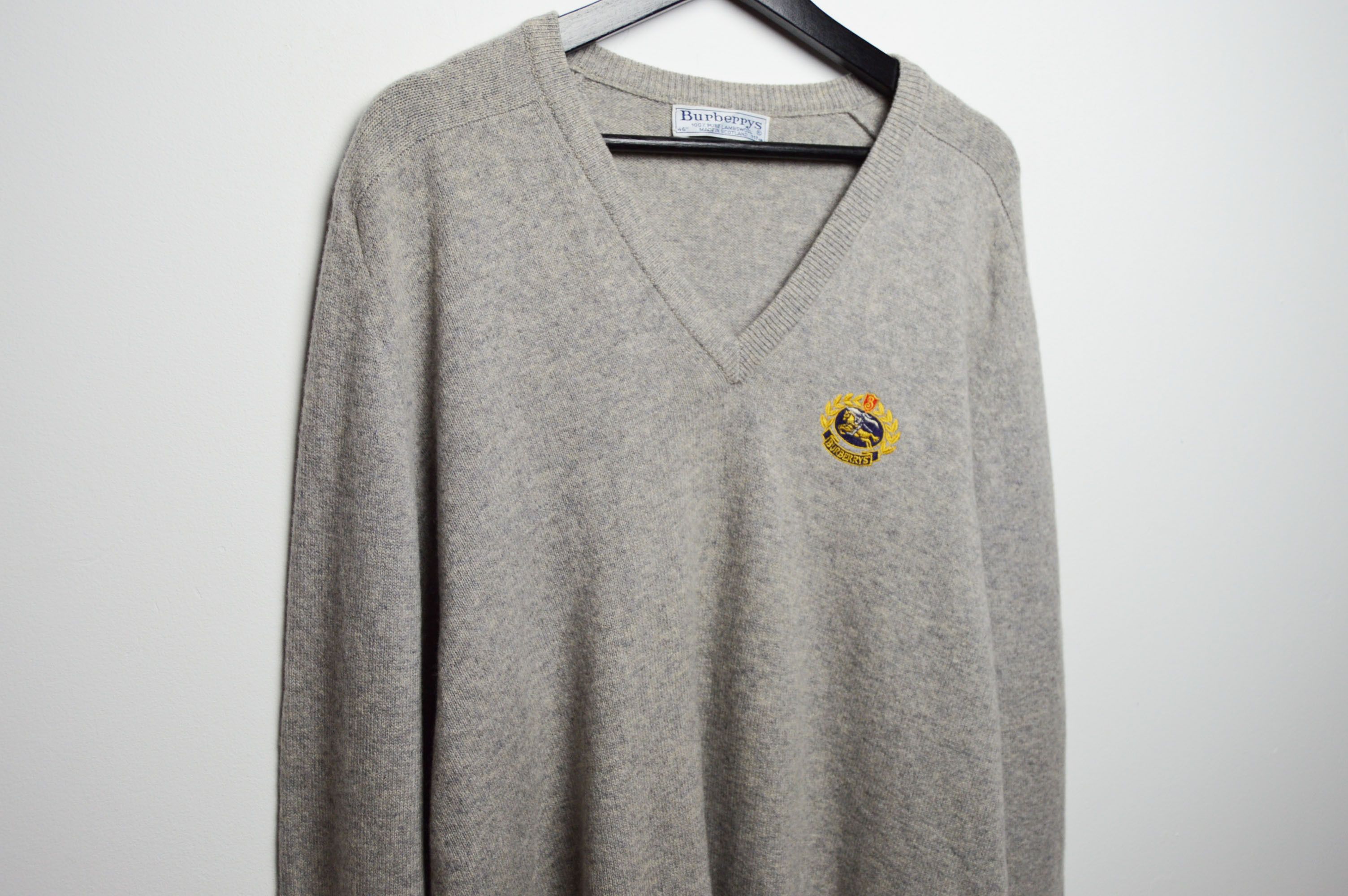 Burberry burberry wool sweater archive vintage rare Size US L / EU 52-54 / 3 - 1 Thumbnail