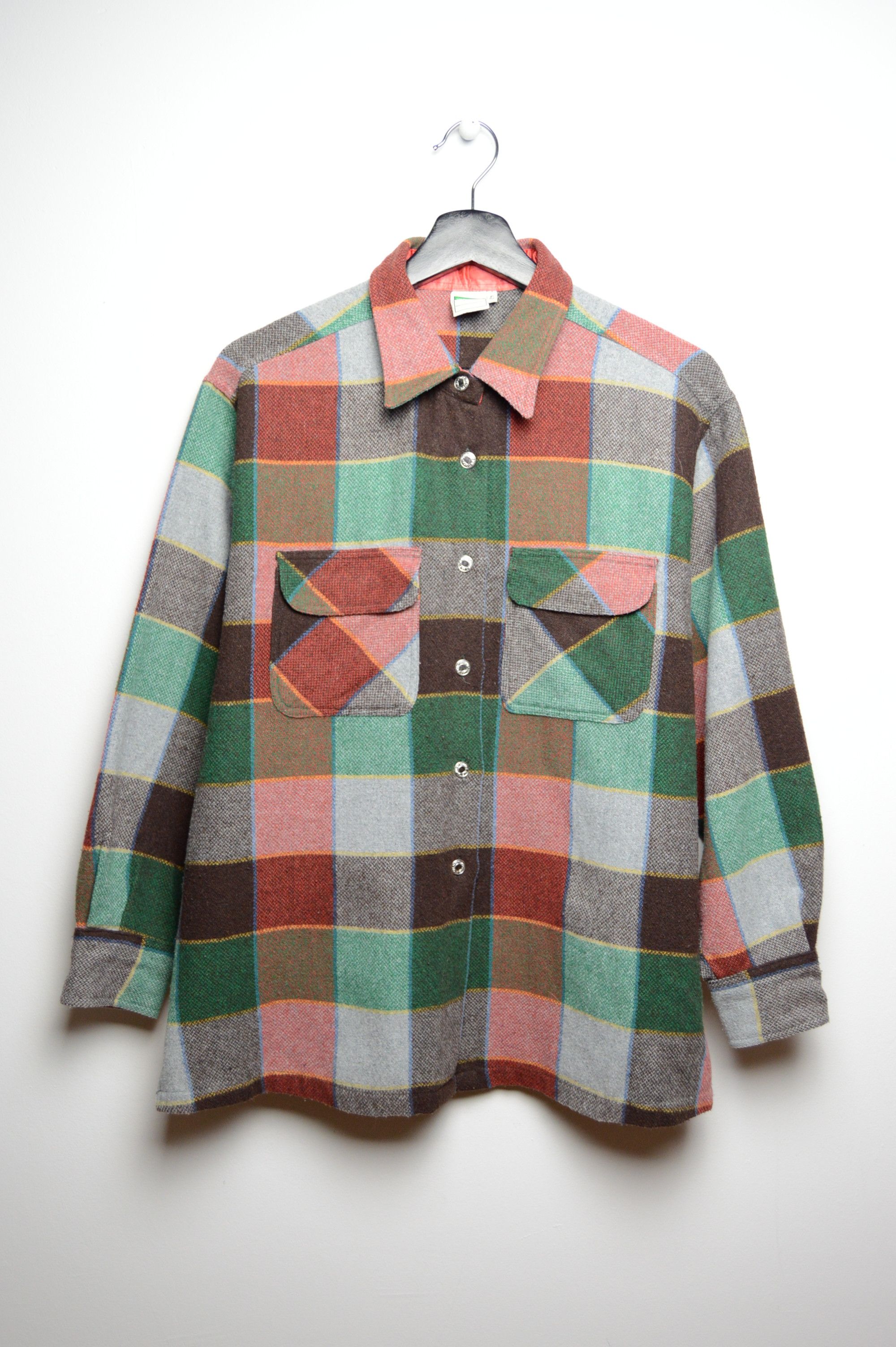 United Colors Of Benetton benetton y2k wool checkered shirt Size US M / EU 48-50 / 2 - 1 Thumbnail