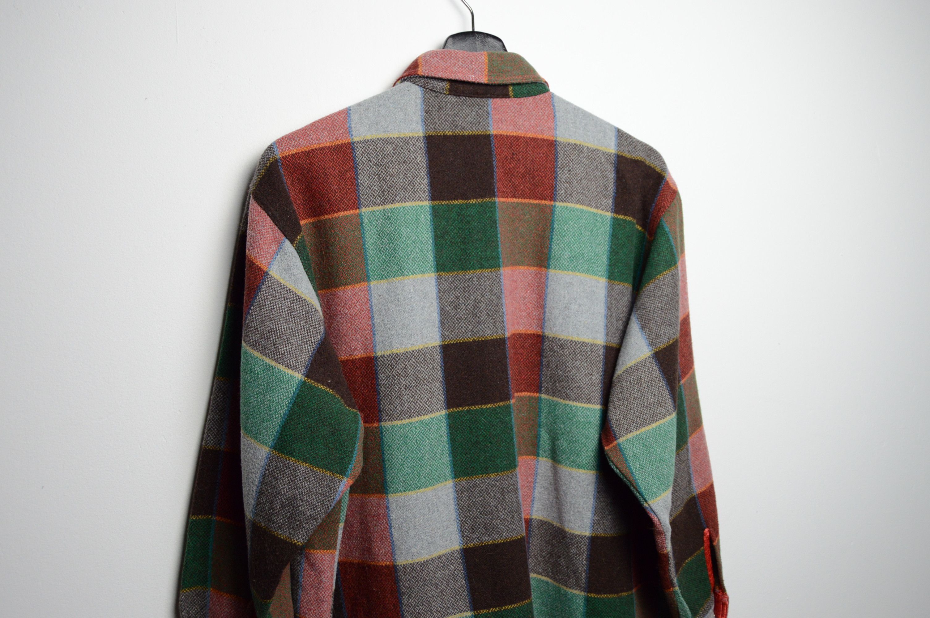 United Colors Of Benetton benetton y2k wool checkered shirt Size US M / EU 48-50 / 2 - 5 Thumbnail