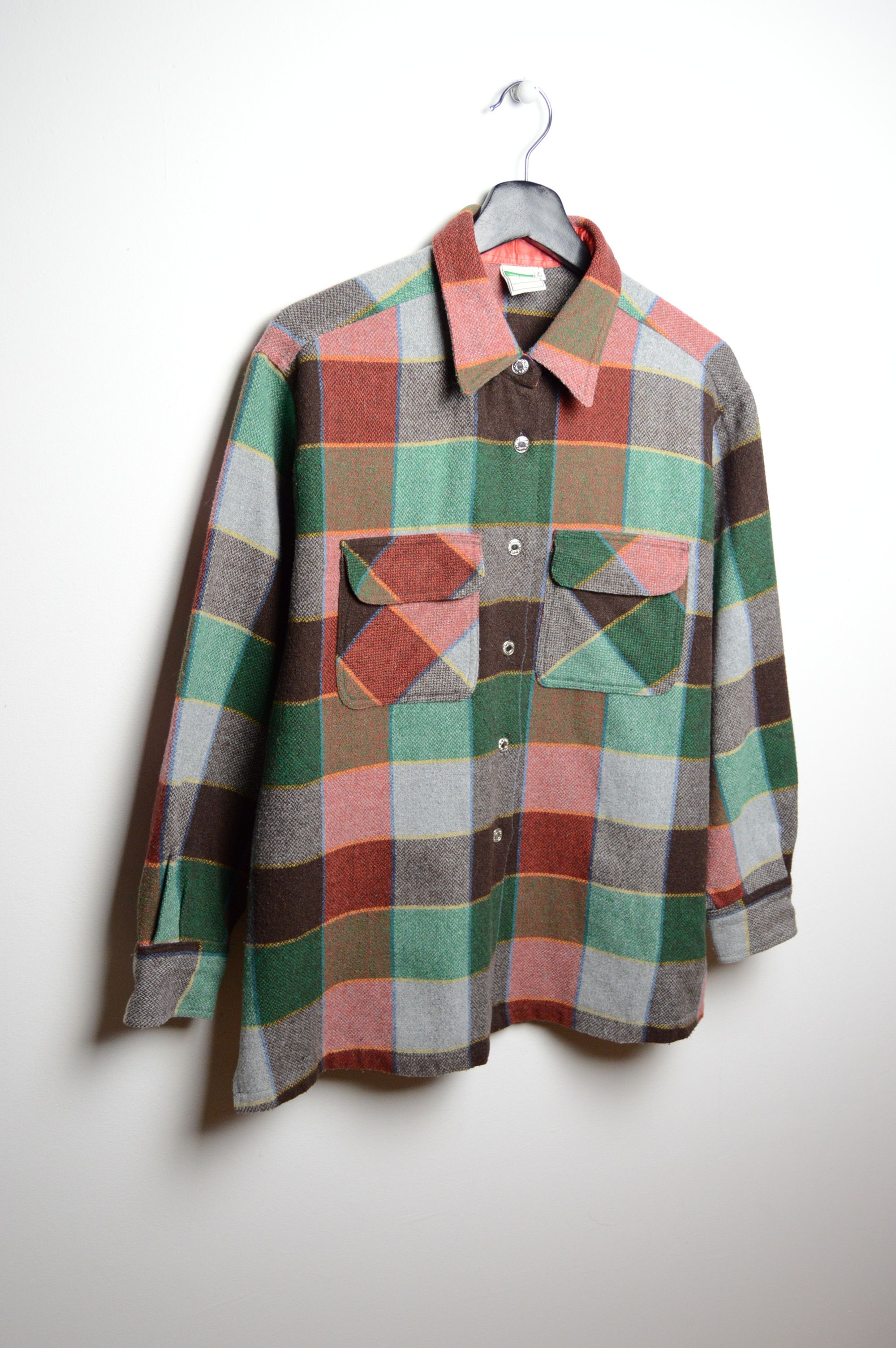 United Colors Of Benetton benetton y2k wool checkered shirt Size US M / EU 48-50 / 2 - 4 Thumbnail