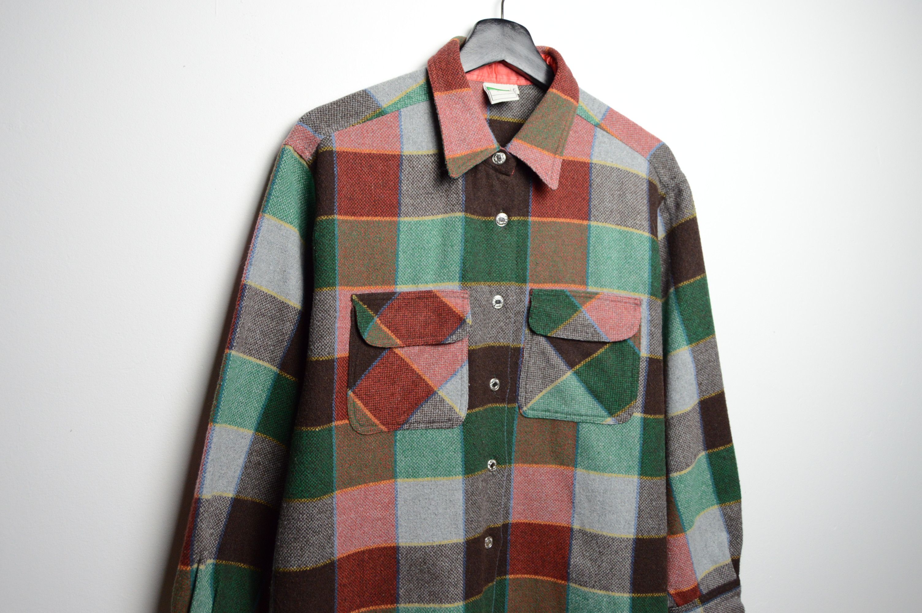United Colors Of Benetton benetton y2k wool checkered shirt Size US M / EU 48-50 / 2 - 2 Thumbnail