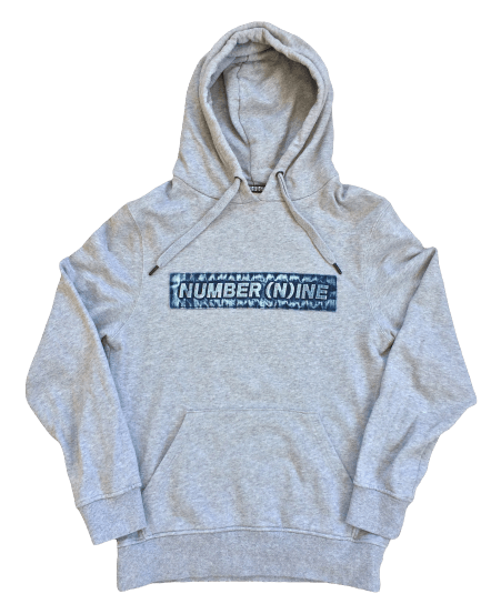 image of Number N Ine Number (N)Ine Box Logo Hoodie in Grey, Men's (Size Large)