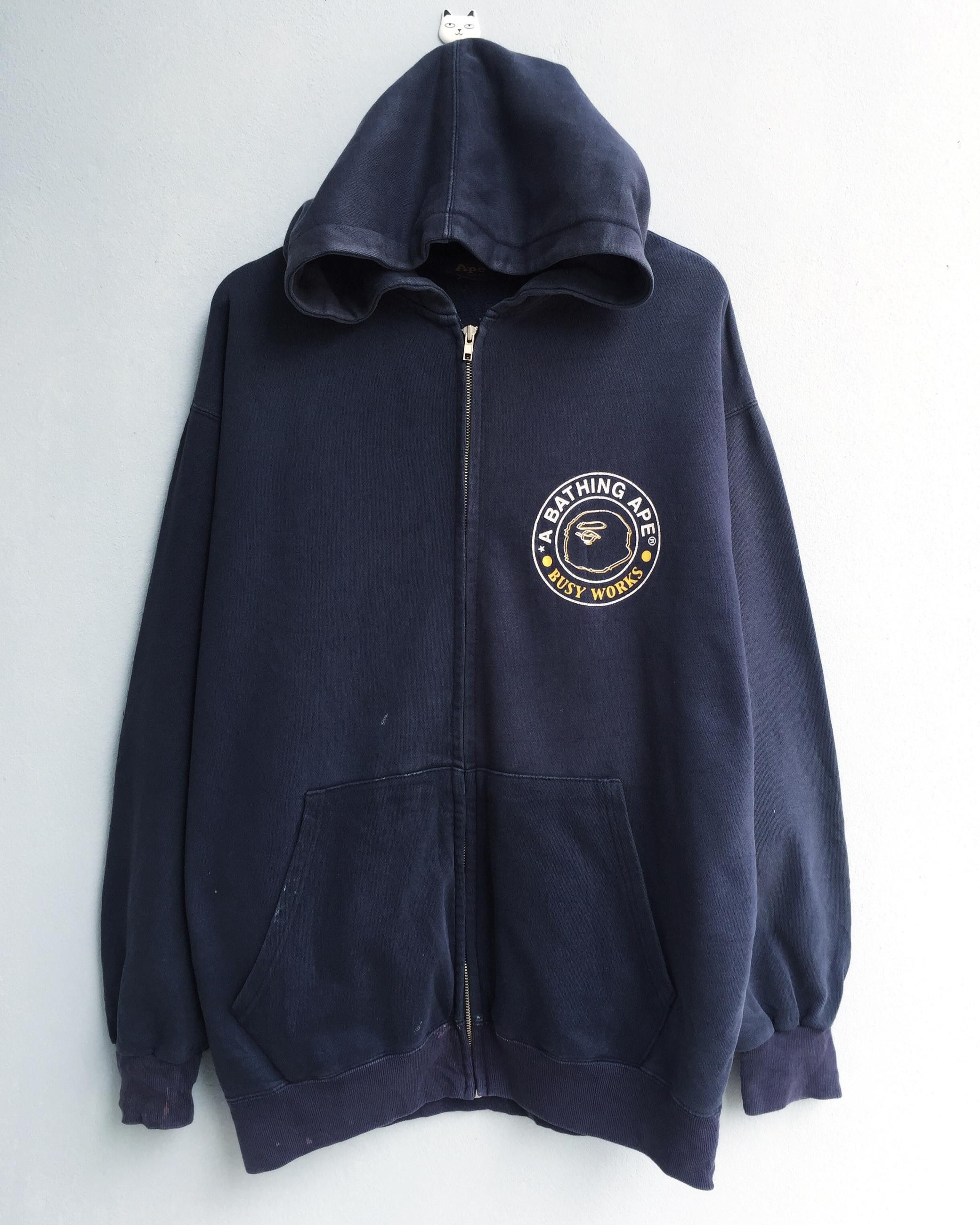 Bape × Vintage Vtg Early 2000s A Bathing Ape Made by General Zipper Hoodies Size US L / EU 52-54 / 3 - 2 Thumbnail