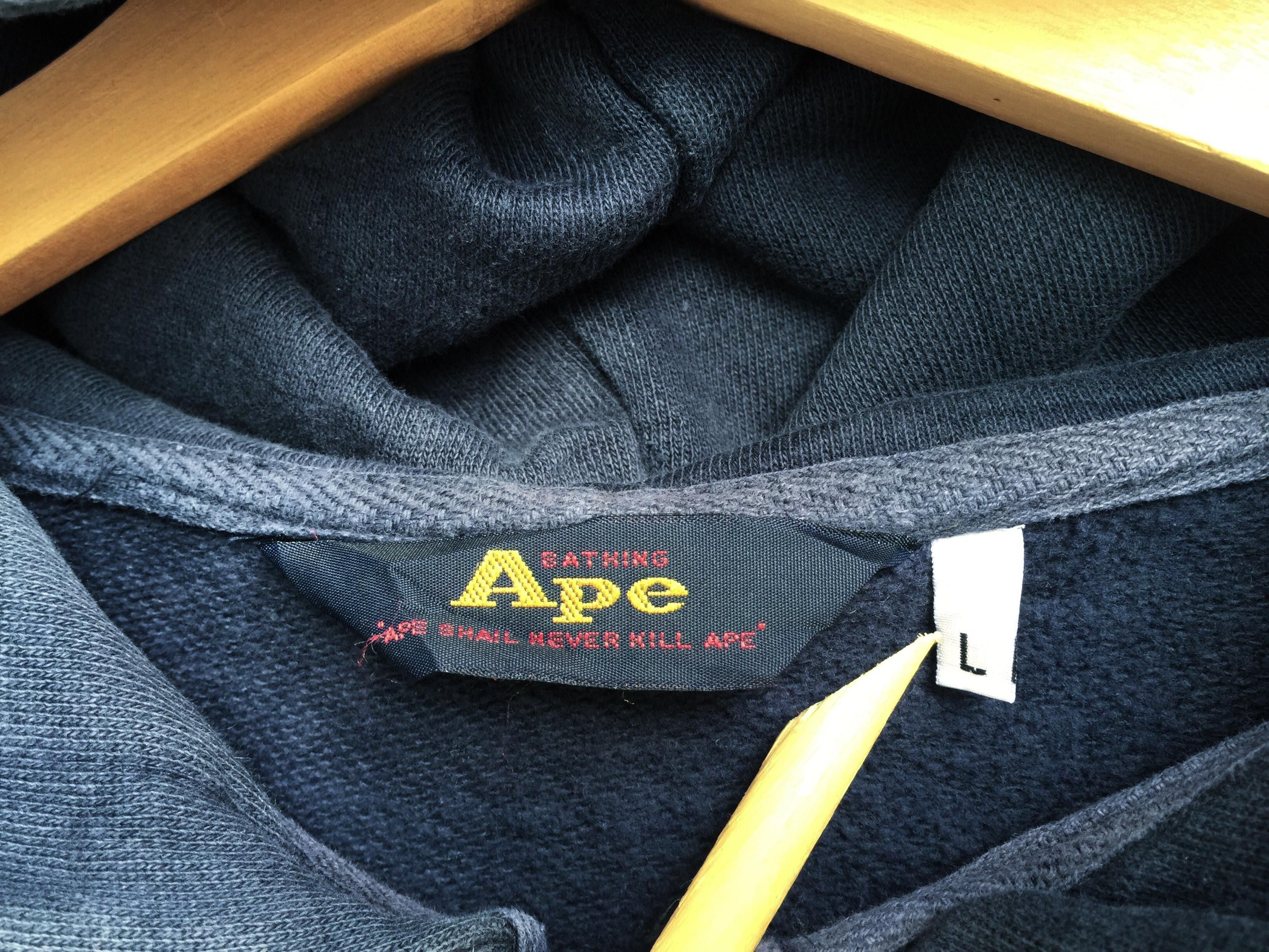 Bape × Vintage Vtg Early 2000s A Bathing Ape Made by General Zipper Hoodies Size US L / EU 52-54 / 3 - 9 Thumbnail
