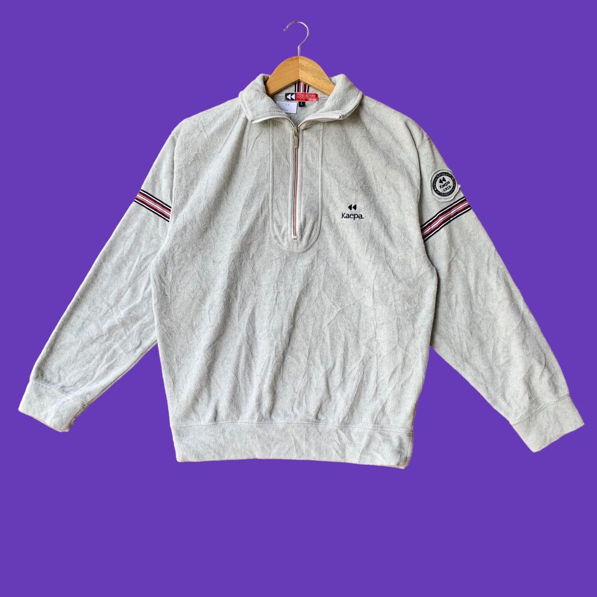 Japanese Brand × Kappa × Vintage Vintage Kaepa fleece half zipper sweatshirt fits M L Size US L / EU 52-54 / 3 - 1 Thumbnail