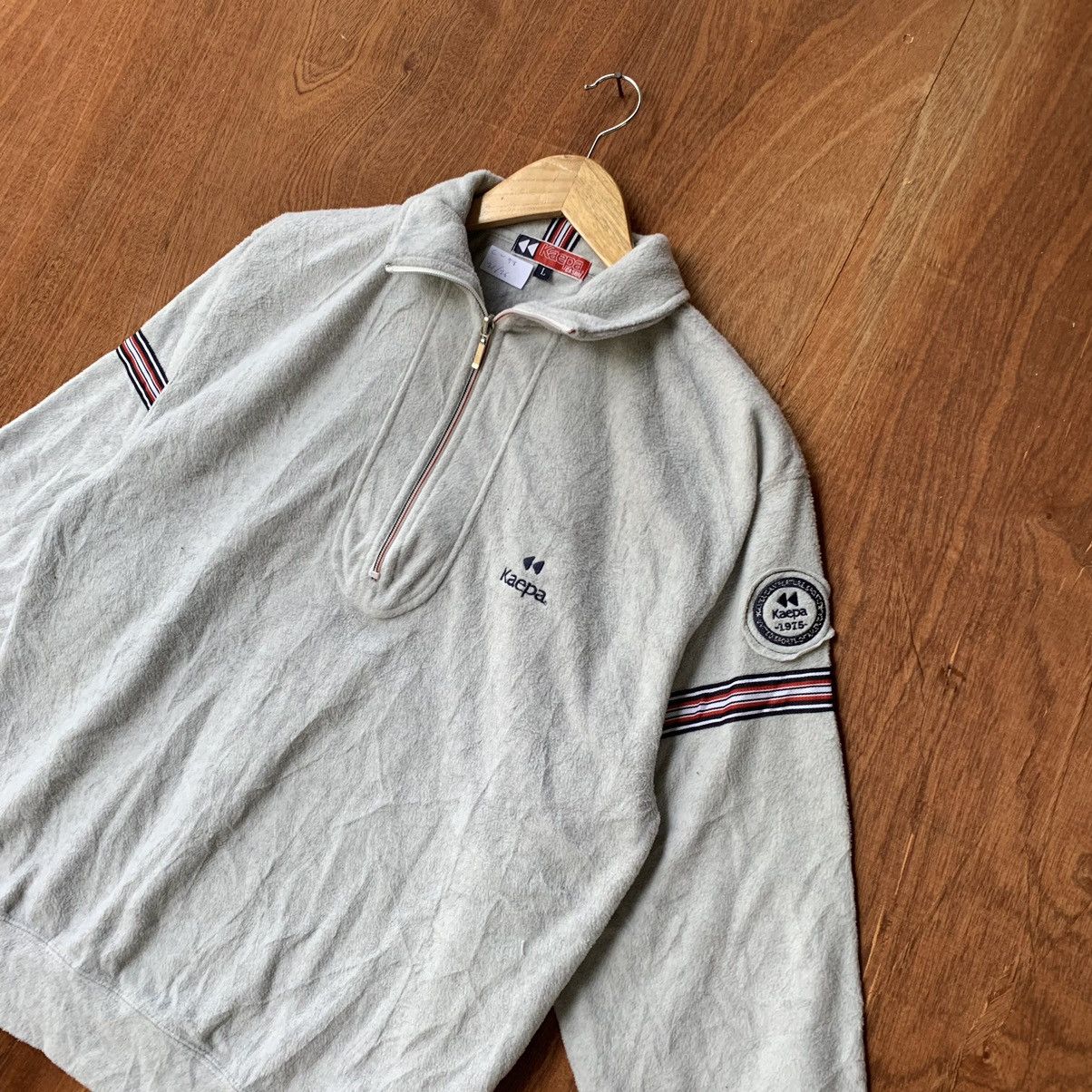 Japanese Brand × Kappa × Vintage Vintage Kaepa fleece half zipper sweatshirt fits M L Size US L / EU 52-54 / 3 - 3 Thumbnail