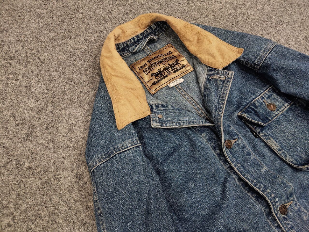Levi's Rare Vintage 90's Levi's Coverall Denim Jacket Gold Patch Size US XL / EU 56 / 4 - 7 Thumbnail