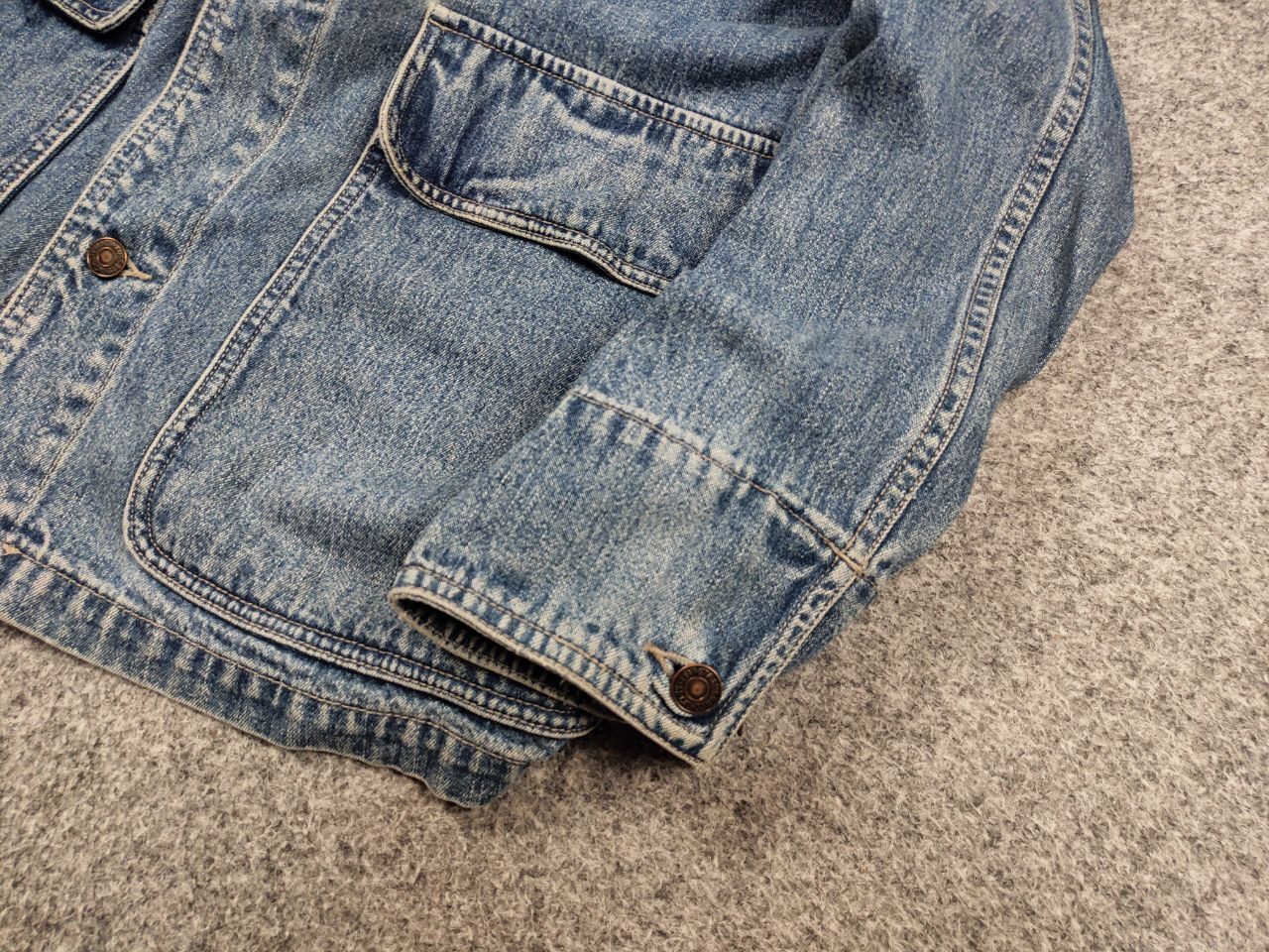 Levi's Rare Vintage 90's Levi's Coverall Denim Jacket Gold Patch Size US XL / EU 56 / 4 - 5 Thumbnail