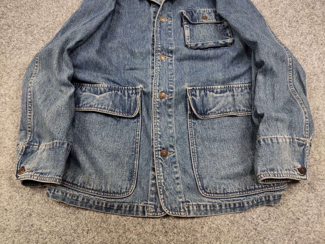Levi's Rare Vintage 90's Levi's Coverall Denim Jacket Gold Patch Size US XL / EU 56 / 4 - 9 Thumbnail