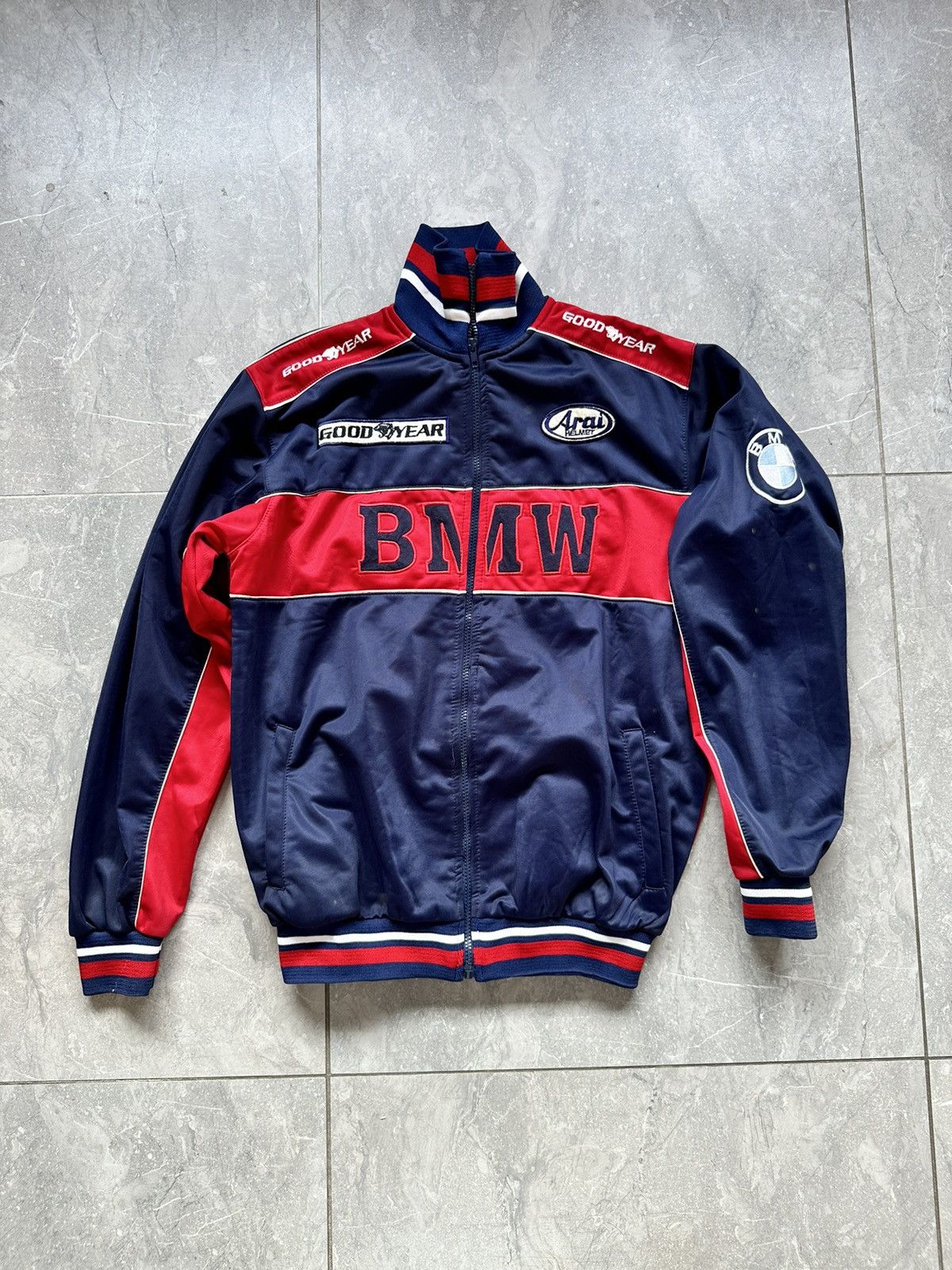 Vintage BMW Racing Zip Hoodie Jacket