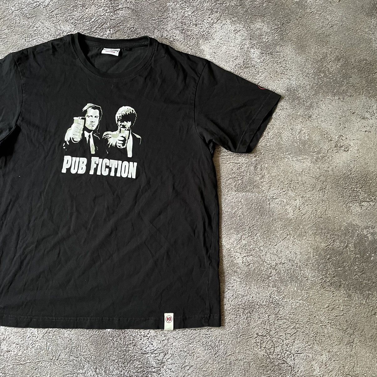 Vintage Vintage Y2K Pub Fiction Graphic Tee Faded Black Streetwear X Size US XL / EU 56 / 4 - 4 Thumbnail