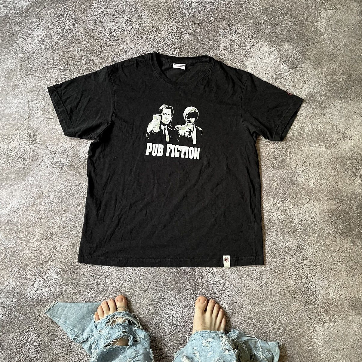 Vintage Vintage Y2K Pub Fiction Graphic Tee Faded Black Streetwear X Size US XL / EU 56 / 4 - 1 Thumbnail