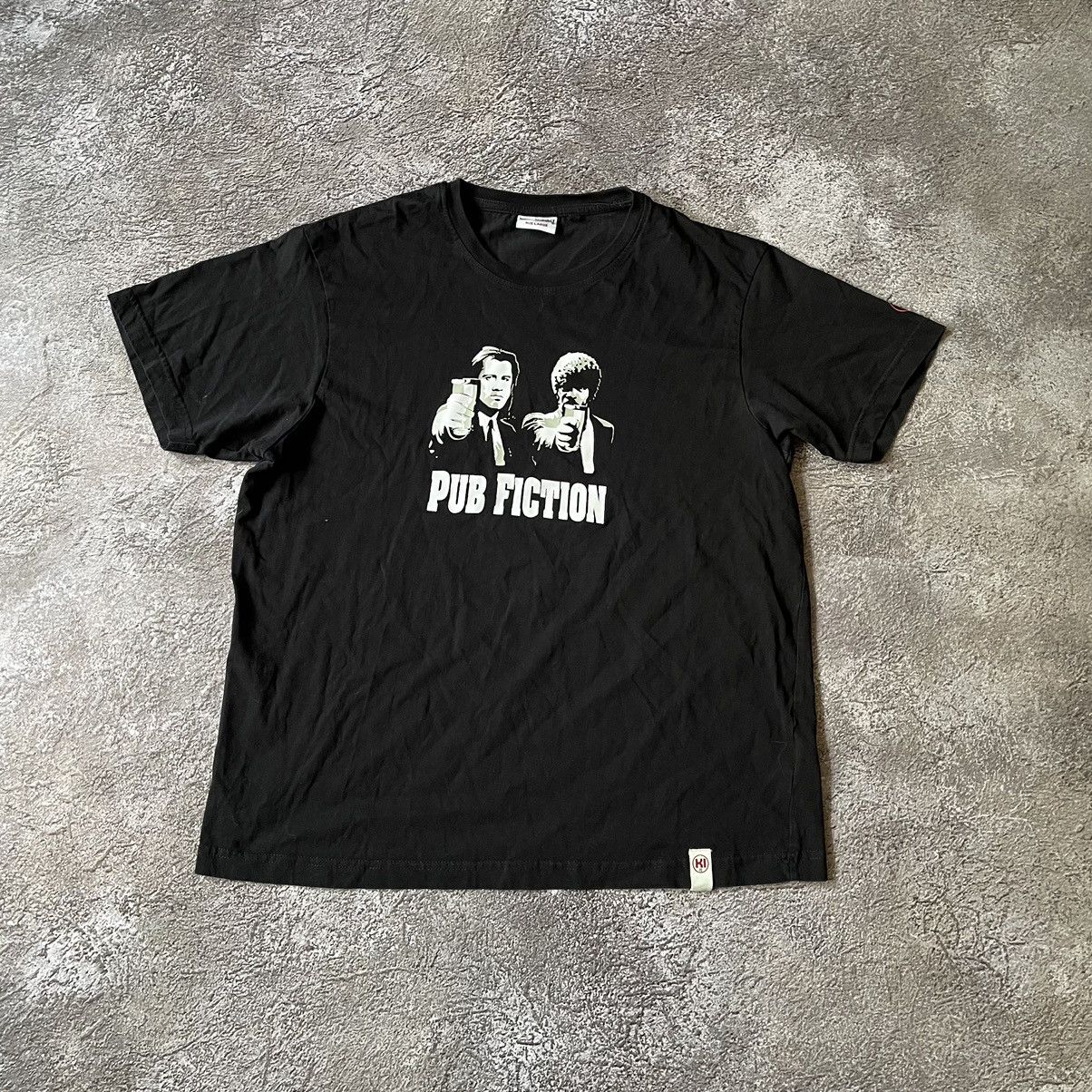 Vintage Vintage Y2K Pub Fiction Graphic Tee Faded Black Streetwear X Size US XL / EU 56 / 4 - 3 Thumbnail