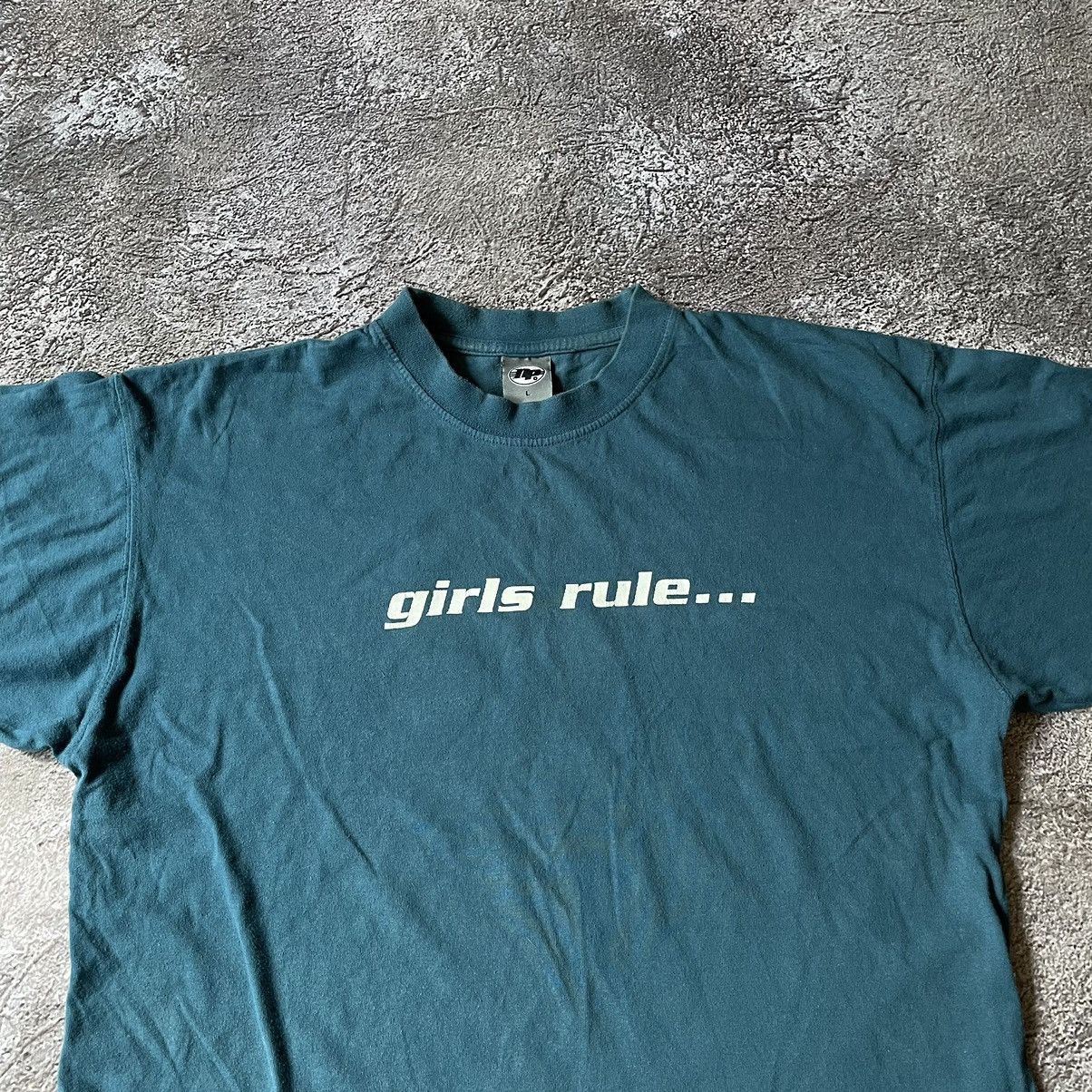 Vintage Vintage Y2K Sun Faded Graphic Tee Girls Rule Streetwear L Size US L / EU 52-54 / 3 - 6 Thumbnail