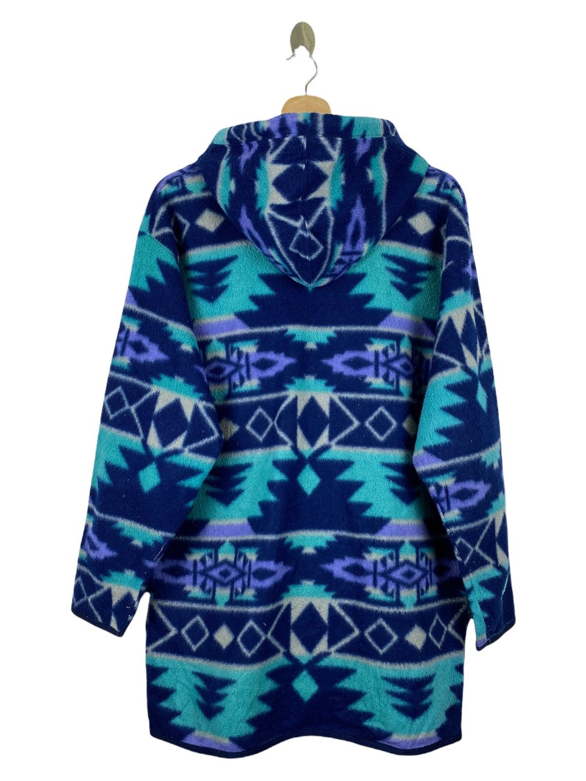 Japanese Brand IMPRESSO NAVAJO DESIGN FLEECE HOODIE Size US M / EU 48-50 / 2 - 2 Thumbnail