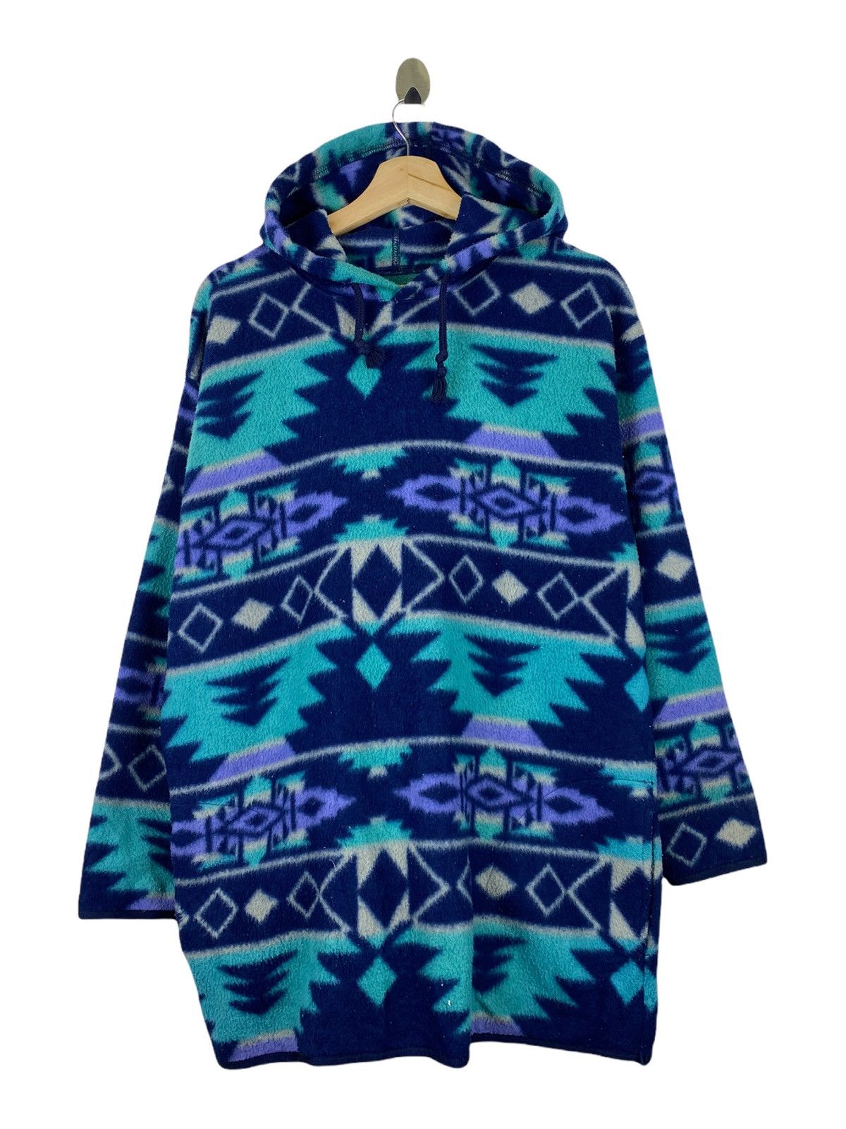 IMPRESSO NAVAJO DESIGN FLEECE HOODIE