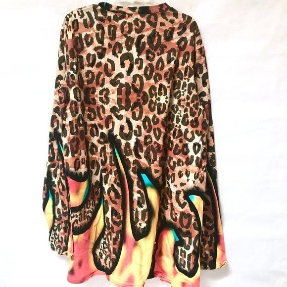Other Leopard Skin Print Cheetah Flock Flames 100% COTTON long Size US XXL / EU 58 / 5 - 5 Thumbnail