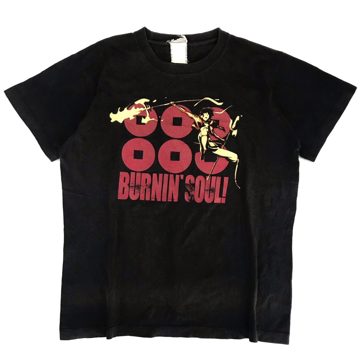 image of Anima x Vintage Cospa Anime Burnin Soul in Black, Men's (Size Medium)