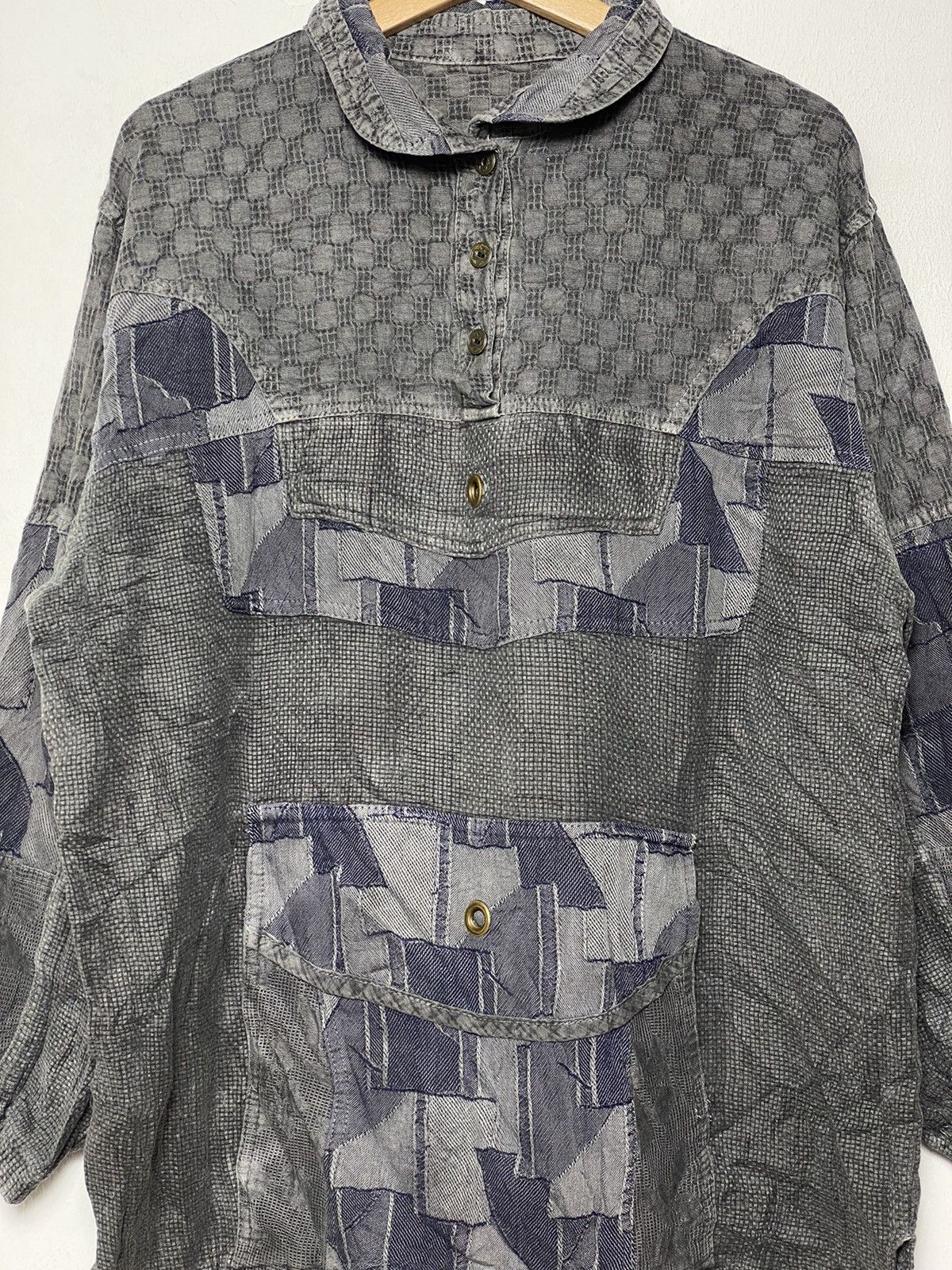 Japanese Brand × Vintage Vintage Patchwork Kapitalvisvim Style Flacko Longsleeve Size US XL / EU 56 / 4 - 3 Thumbnail