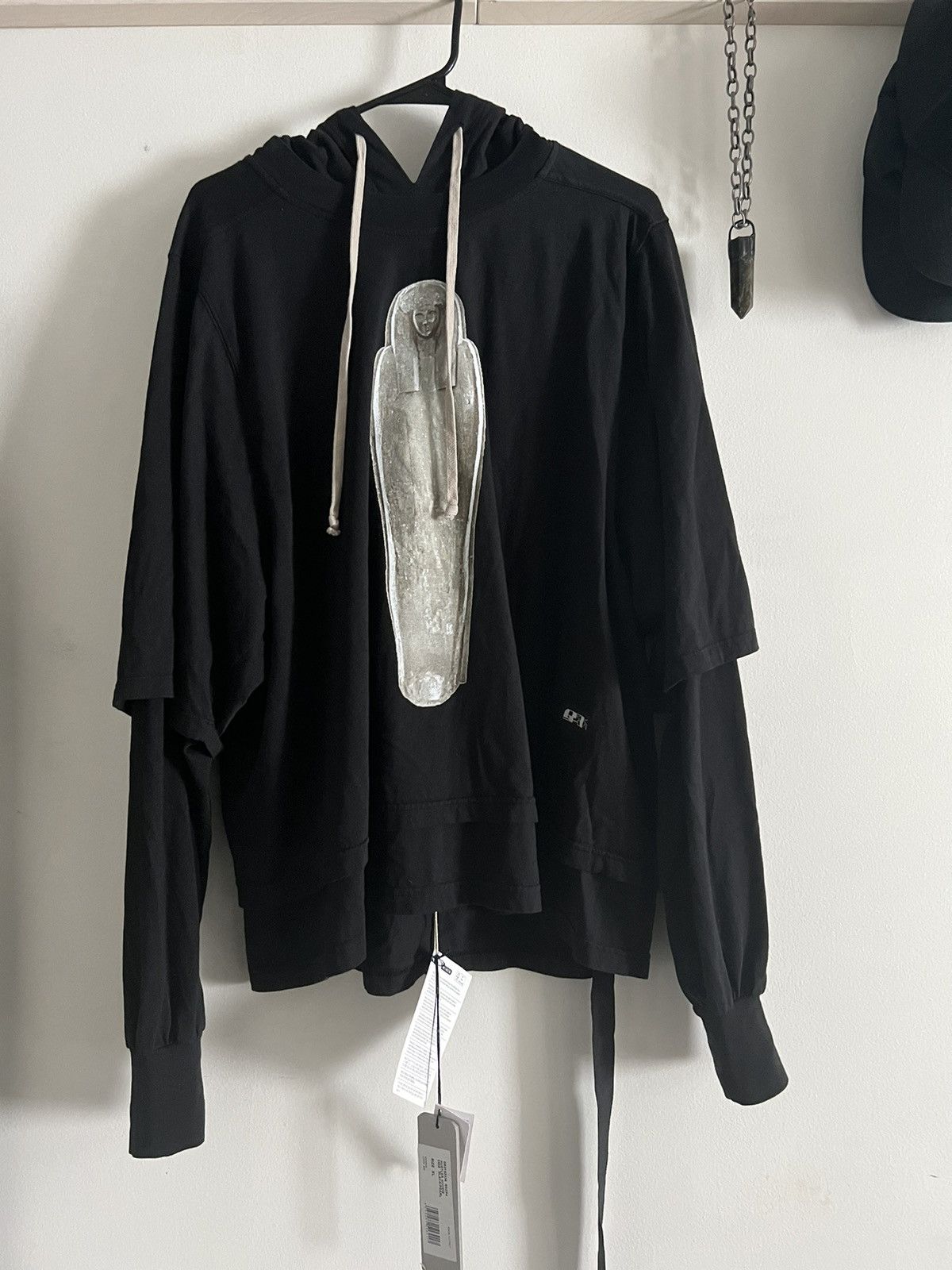 Rick Owens Drkshdw Limited edition Mummy hustler hoodie M L boxy cropped Size US M / EU 48-50 / 2 - 1 Thumbnail