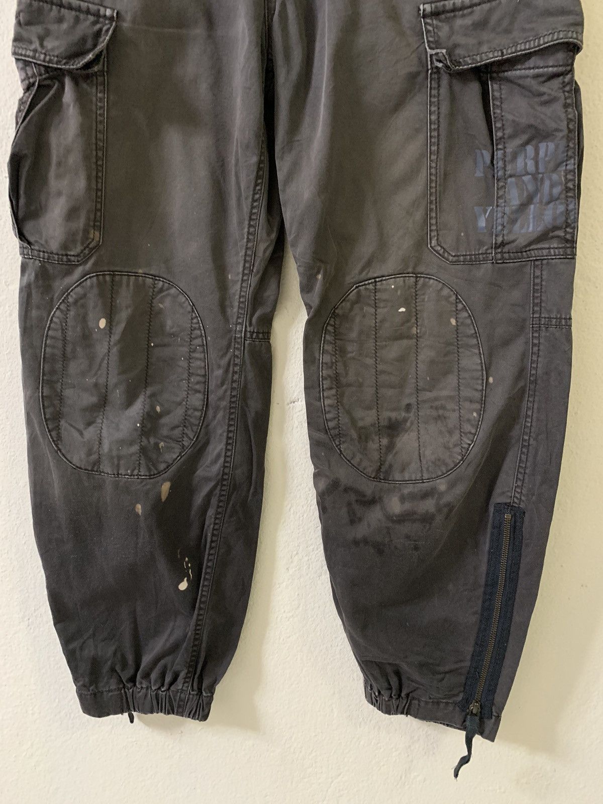 Japanese Brand Purple And Yellow Cargo Multipocket Tactical Pants Size US 31 - 2 Thumbnail