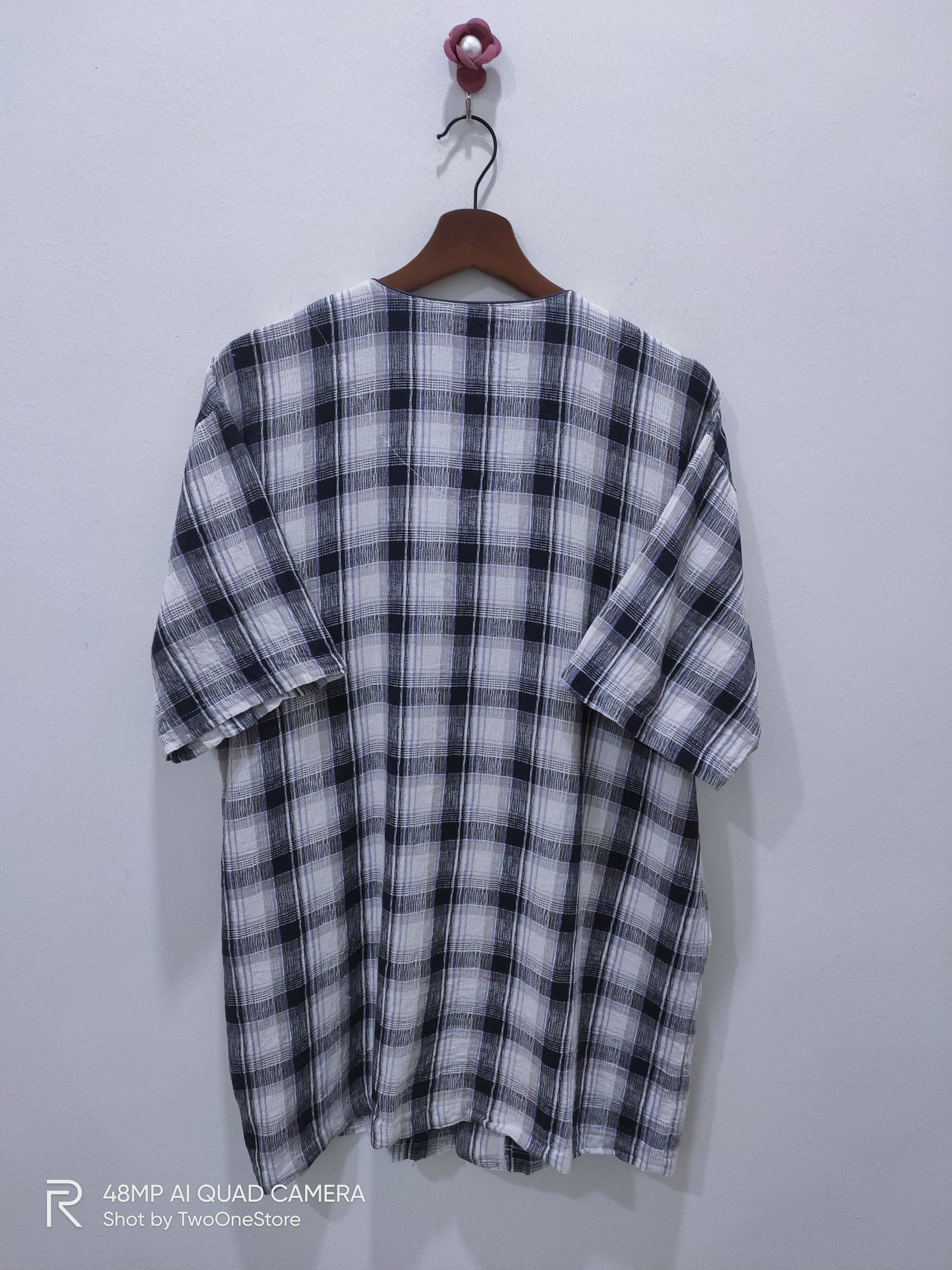 Japanese Brand KEW COLLECTION Tartan Plaid Check SleepWear Casual TShirt Size US L / EU 52-54 / 3 - 2 Thumbnail