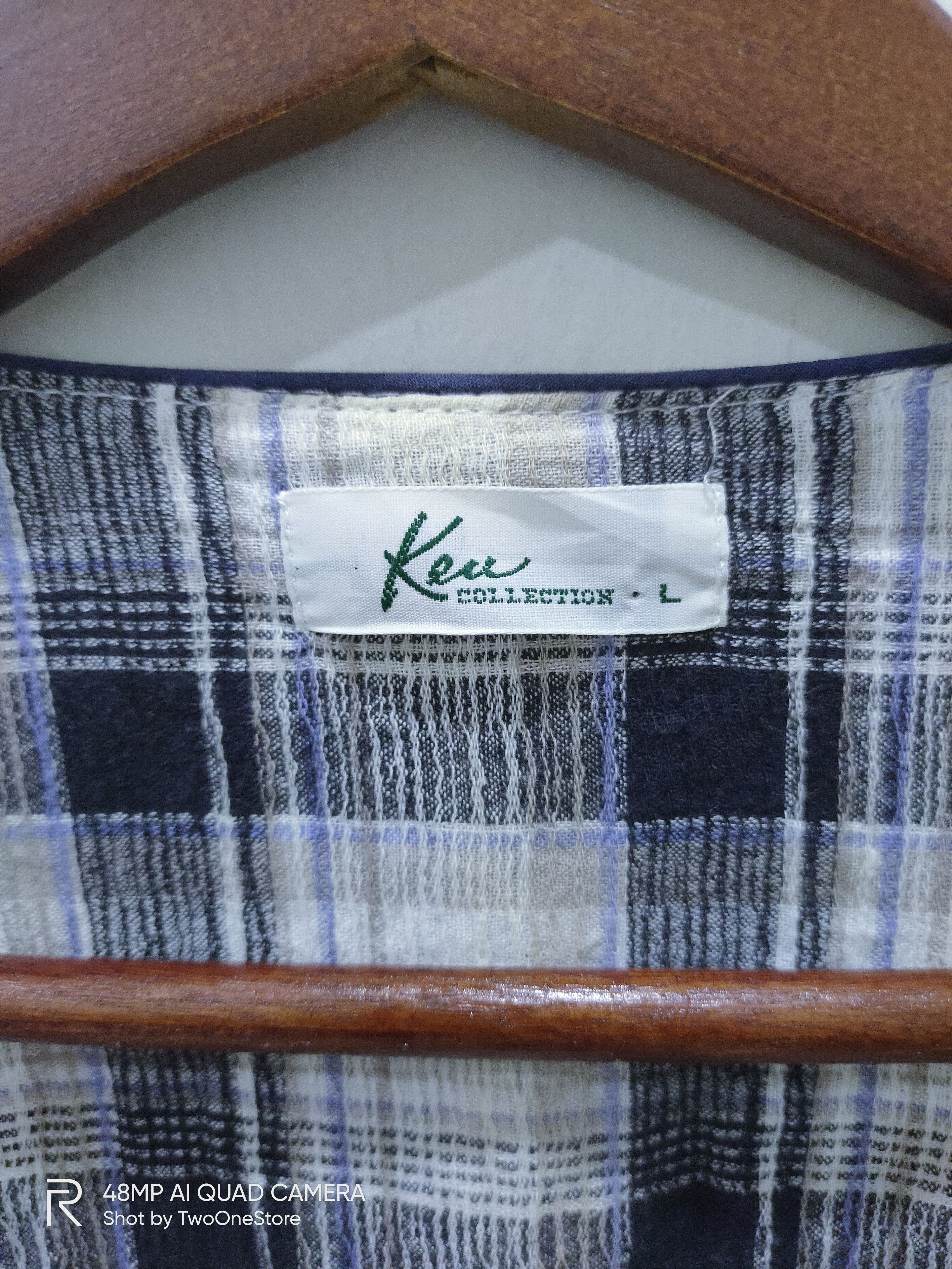 Japanese Brand KEW COLLECTION Tartan Plaid Check SleepWear Casual TShirt Size US L / EU 52-54 / 3 - 7 Thumbnail