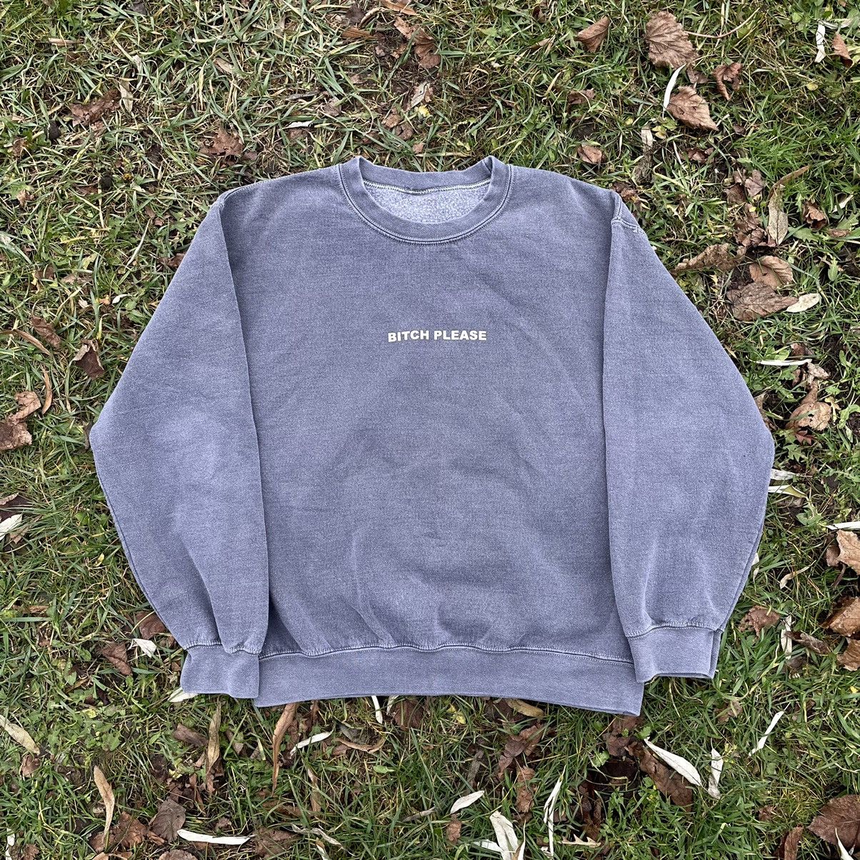 Vintage Vintage Y2K Faded Bitch Please Crewneck Sweatshirt Grey M Size US M / EU 48-50 / 2 - 1 Thumbnail