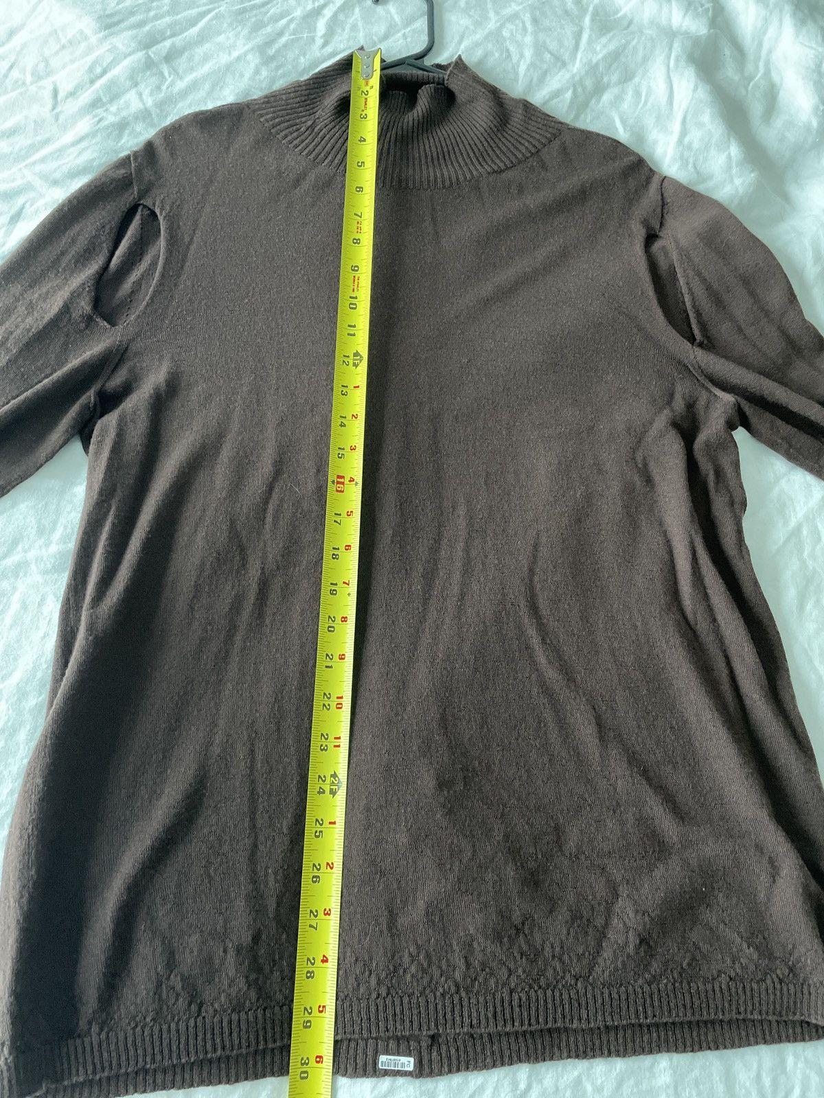 Rick Owens Mainline thin lightweight cut out sweater pullover mock top Size US M / EU 48-50 / 2 - 9 Thumbnail