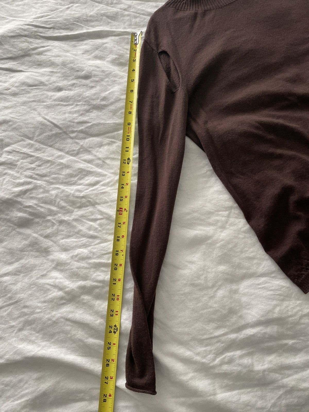 Rick Owens Mainline thin lightweight cut out sweater pullover mock top Size US M / EU 48-50 / 2 - 10 Thumbnail