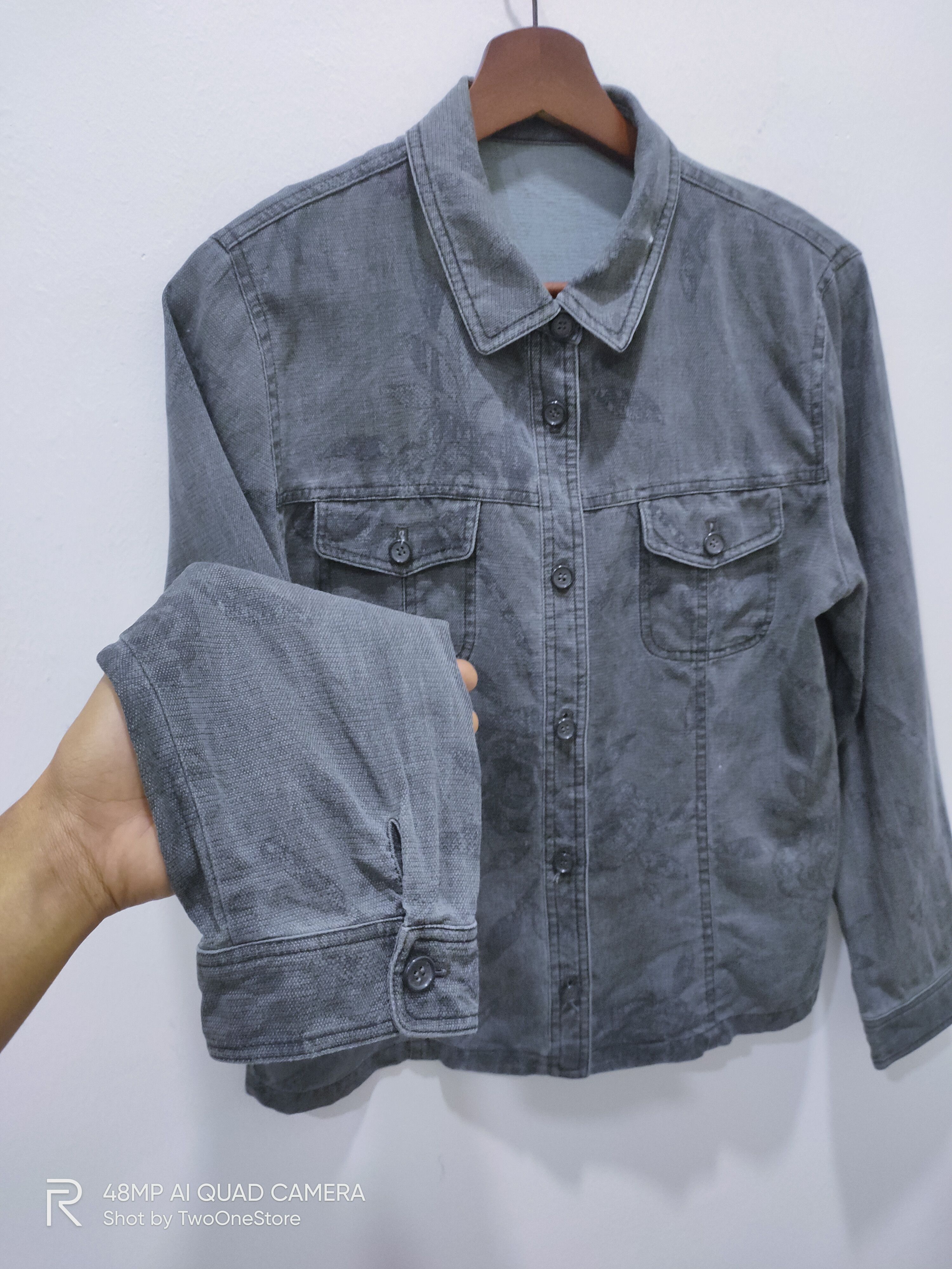 Japanese Brand Rare ROSASE CLUB Floral Rose Fullprinted Chore Denim Jacket Size M / US 6-8 / IT 42-44 - 9 Thumbnail