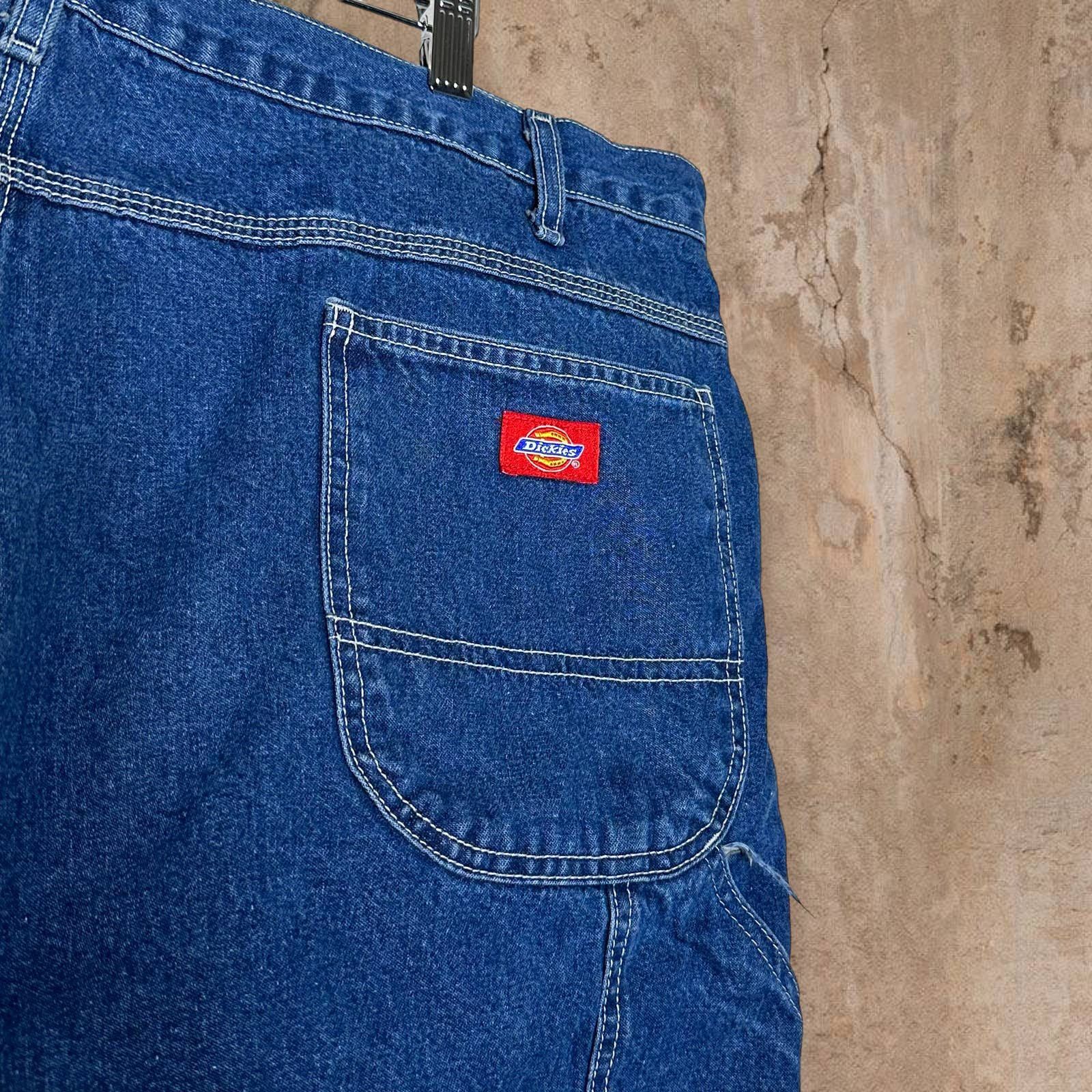 Vintage Dickies Flannel Lined Carpenter Jeans Dark Work Wear Denim Size US 44 / EU 60 - 6 Thumbnail