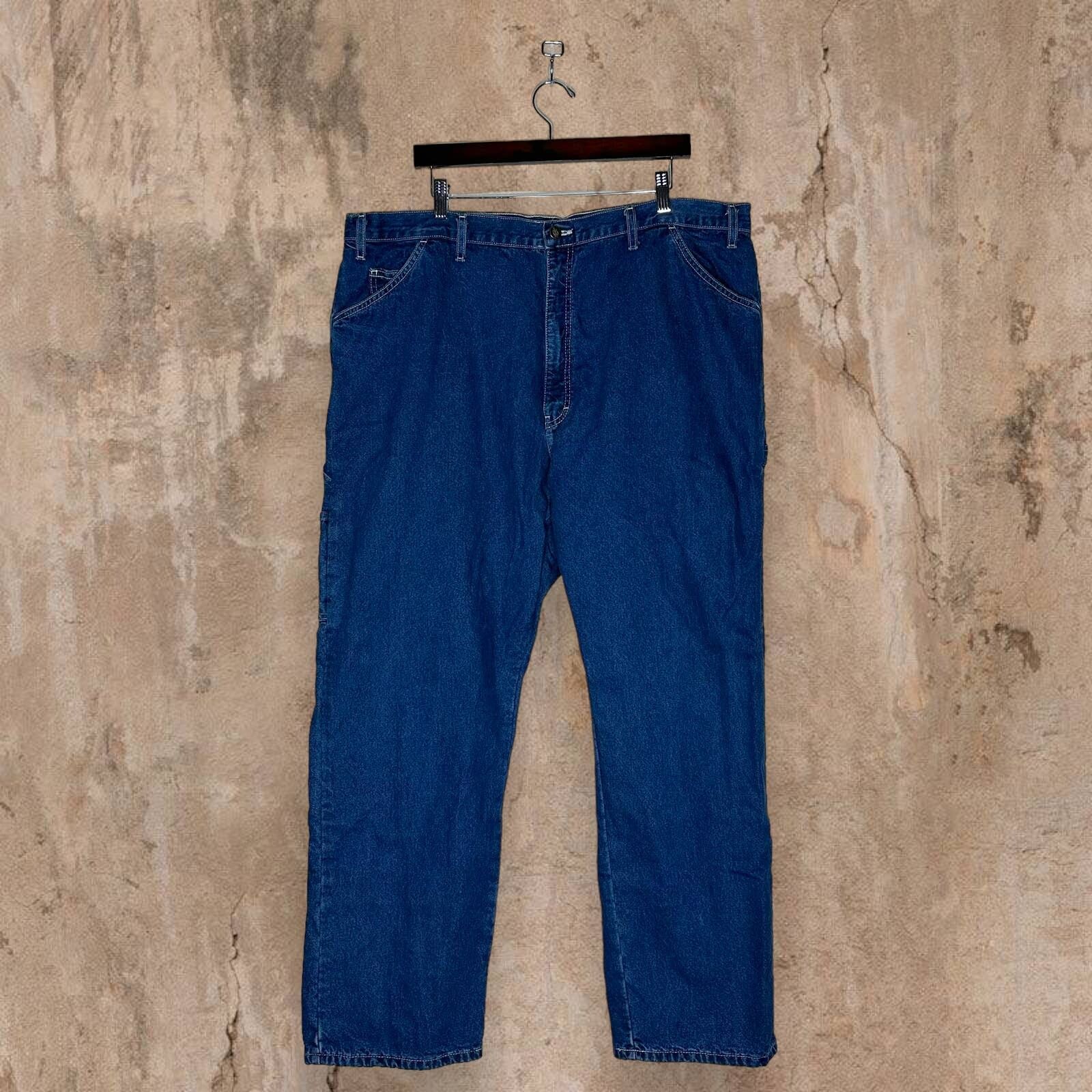 Vintage Dickies Flannel Lined Carpenter Jeans Dark Work Wear Denim Size US 44 / EU 60 - 3 Thumbnail