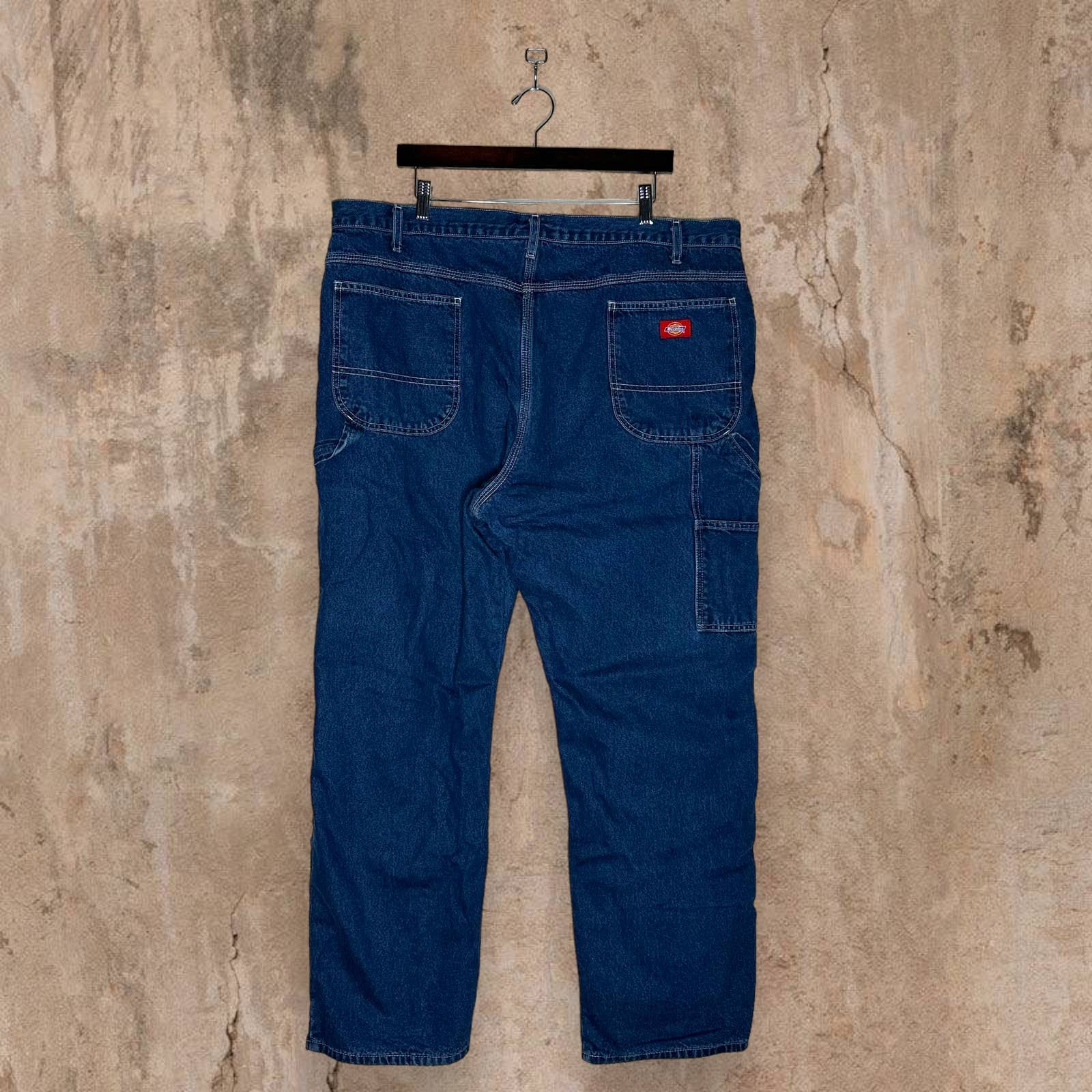 Vintage Dickies Flannel Lined Carpenter Jeans Dark Work Wear Denim Size US 44 / EU 60 - 1 Preview