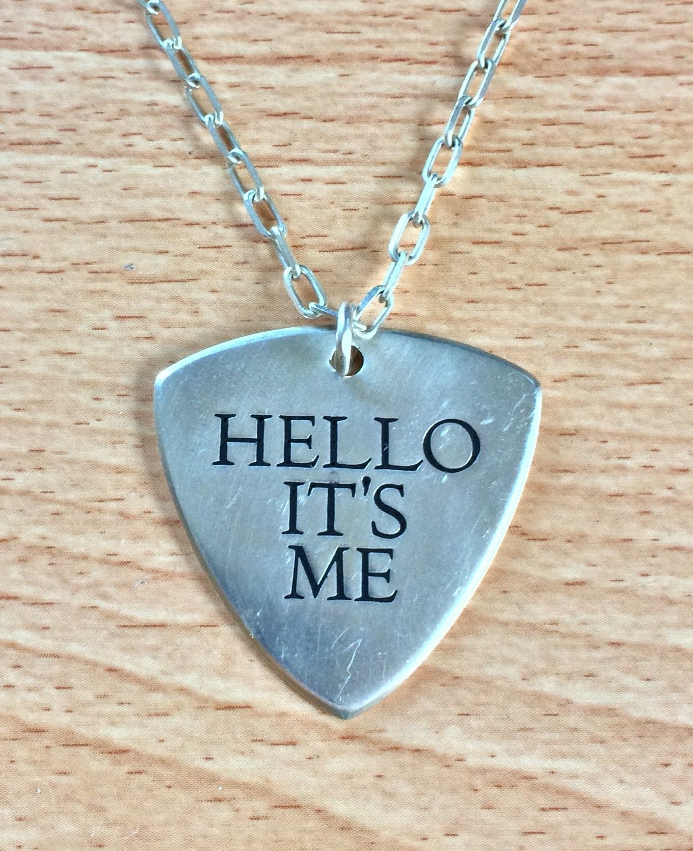 image of Hysteric Glamour Sterling Silver Guitar Pick Necklace, Men's