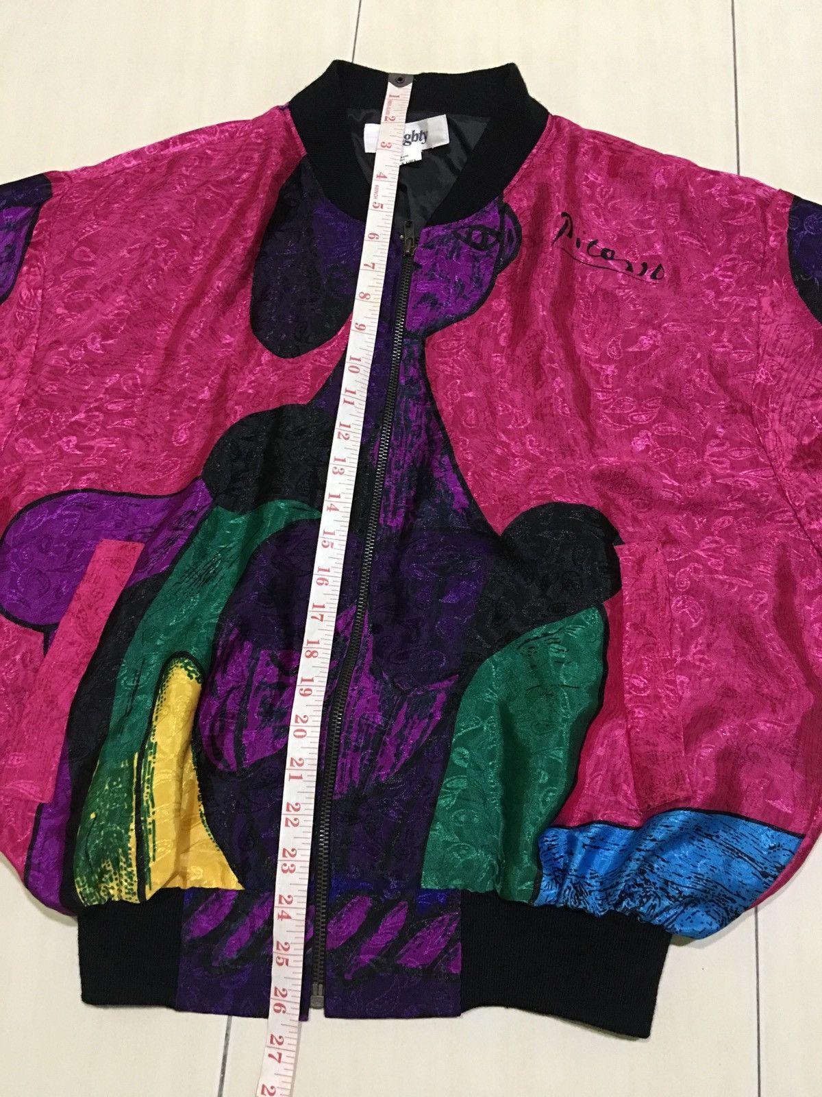 Vintage Vintage Picasso Satin Bomber Windbraker Jacket Men’s XL Size US L / EU 52-54 / 3 - 7 Thumbnail