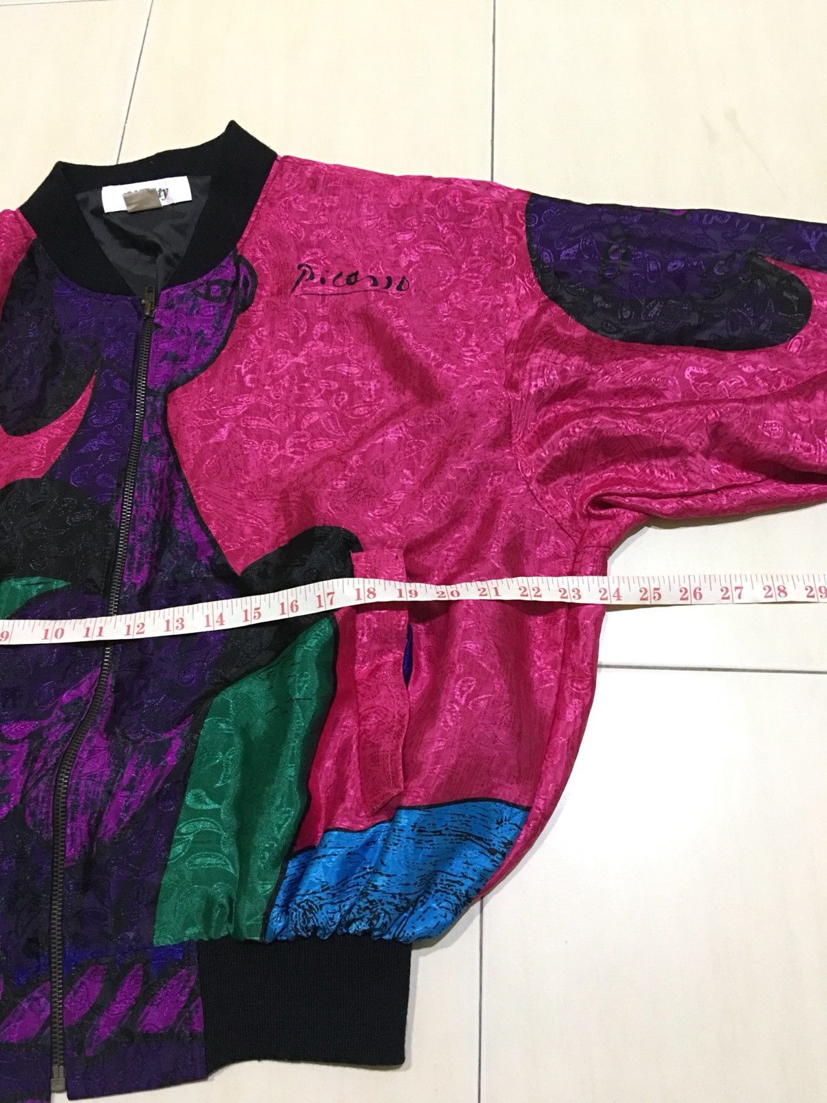 Vintage Vintage Picasso Satin Bomber Windbraker Jacket Men’s XL Size US L / EU 52-54 / 3 - 6 Thumbnail